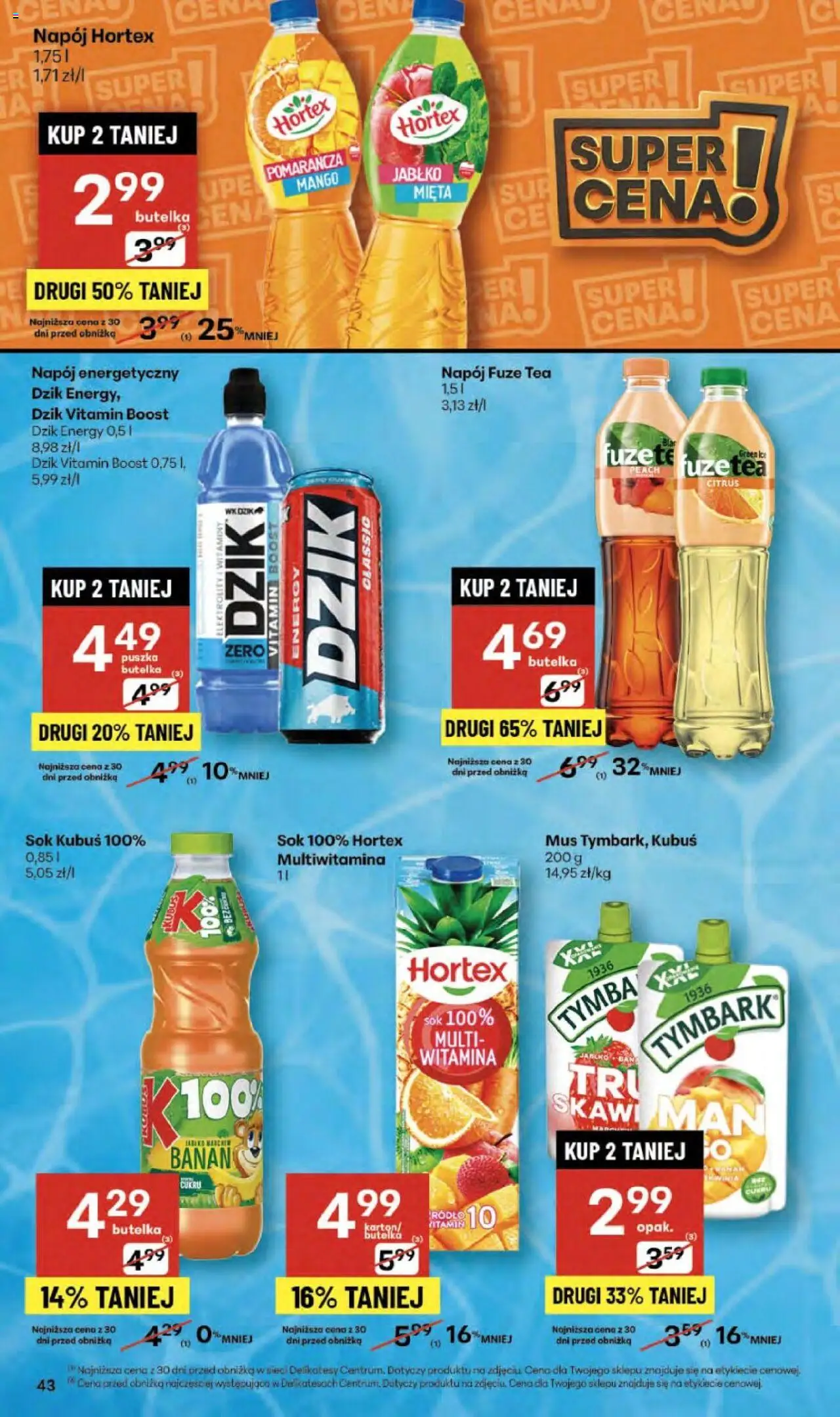 Delikatesy Centrum Gazetka - Sklepy Własne od 16.10.2025 | Strona: 43 | Produkty: Mango, Delikatesy, Sok, Banan