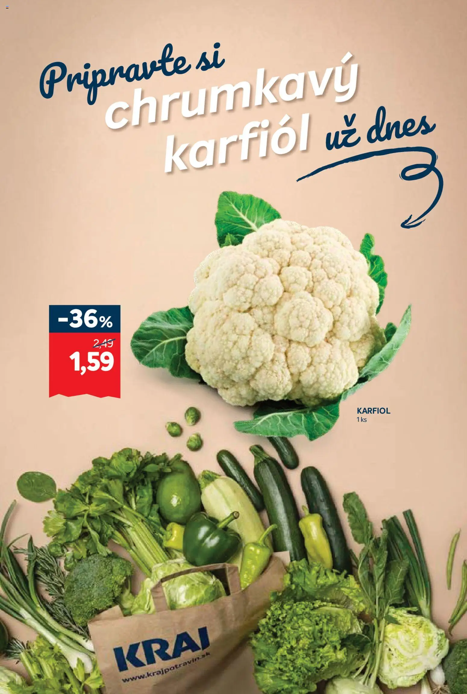 Nové Kraj akcie – leták je platný od 04.12.2025 | Strana: 3 | Produkty: Karfiol