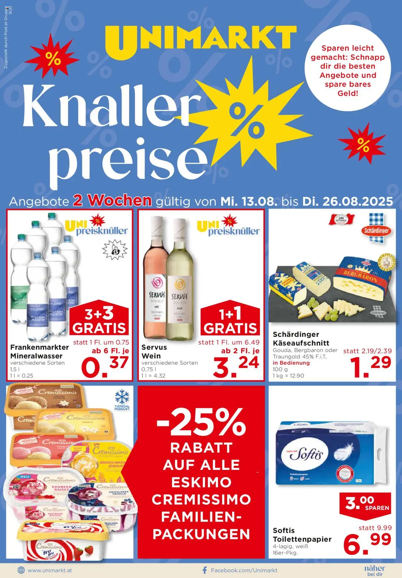 Unimarkt Süd gültig ab 13.08.2025 | Seite: 1 | Produkte: Wein