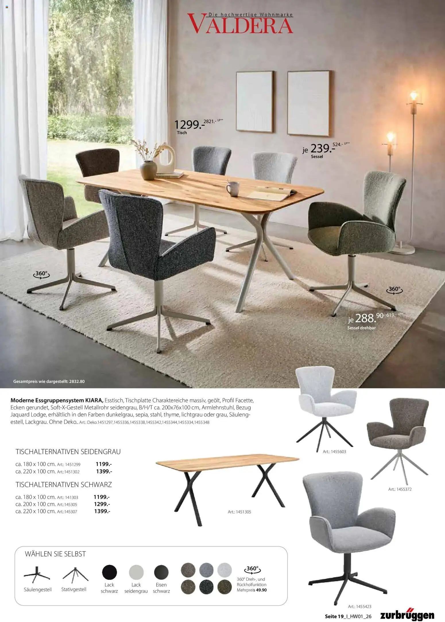 Zurbrüggen - Zurbrüggen: Ihr Einrichtungshaus der Extraklasse – gültig ab 26.03.2026 | Seite: 19 | Produkte: Sessel, Tisch