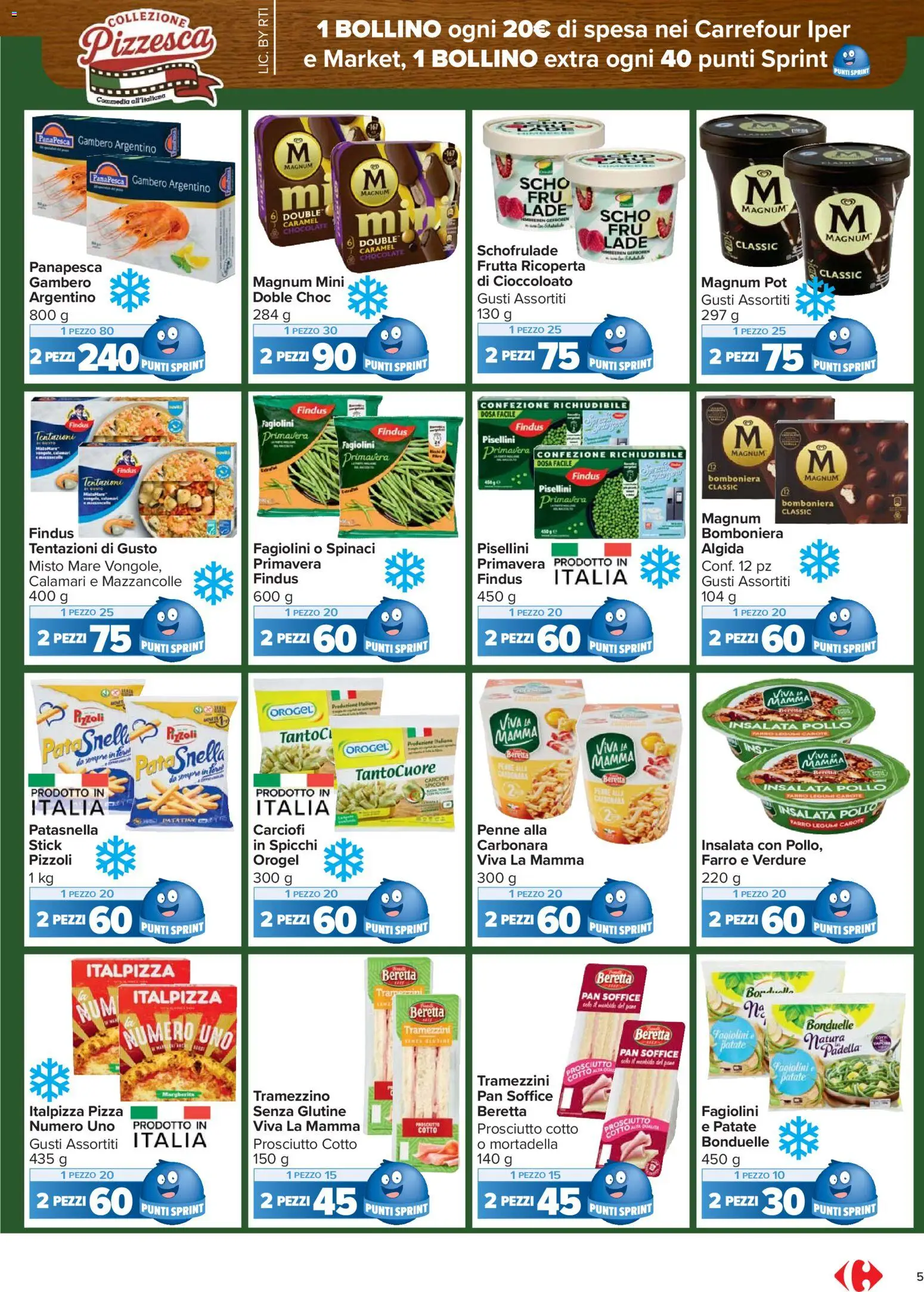 Volantino Carrefour del 17.02.2026 | Pagina: 5 | Prodotti: Mazzancolle, Carciofi, Padella, Farro