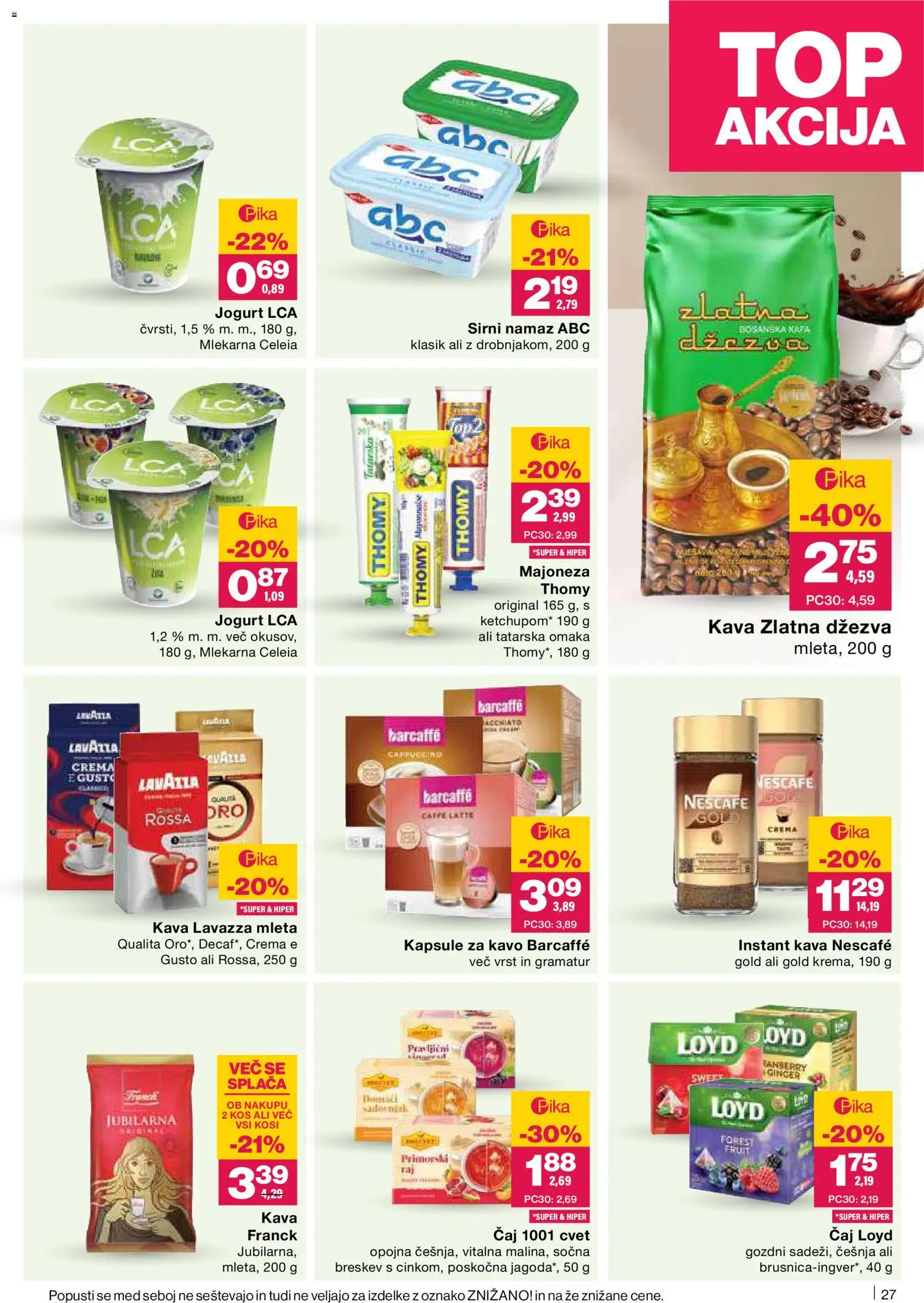 Novi Mercator katalog ponudbe – veljaven od 20.11.2025 | Stran: 27 | Izdelki: Instant kava, Namaz, Kos, Jogurt