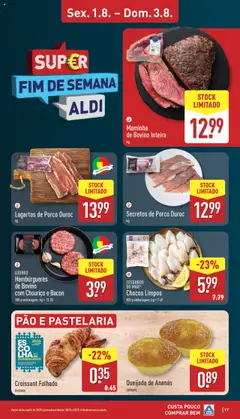 Aldi folheto │ válido de 28.07.2025 | Página: 17 | Produtos: Bacon, Lagartos de porco, Pão, Chouriço