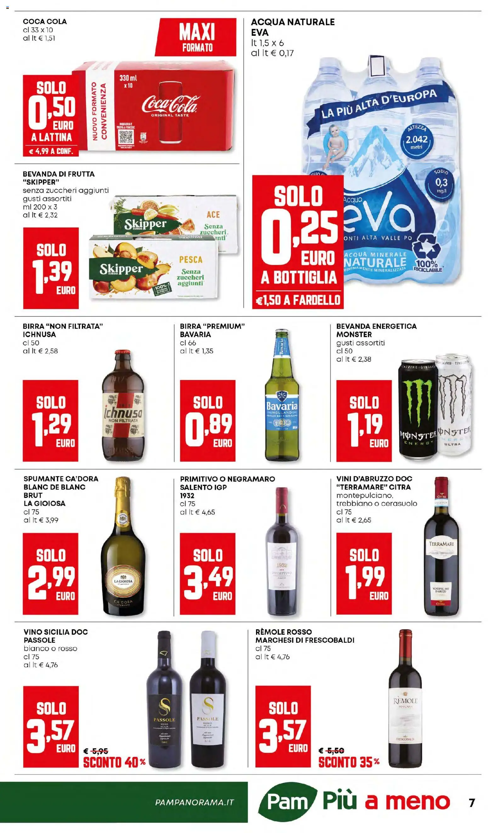 Volantino Panorama del 02.01.2026 | Pagina: 7 | Prodotti: Birra, Frutta, Pesca, Acqua naturale