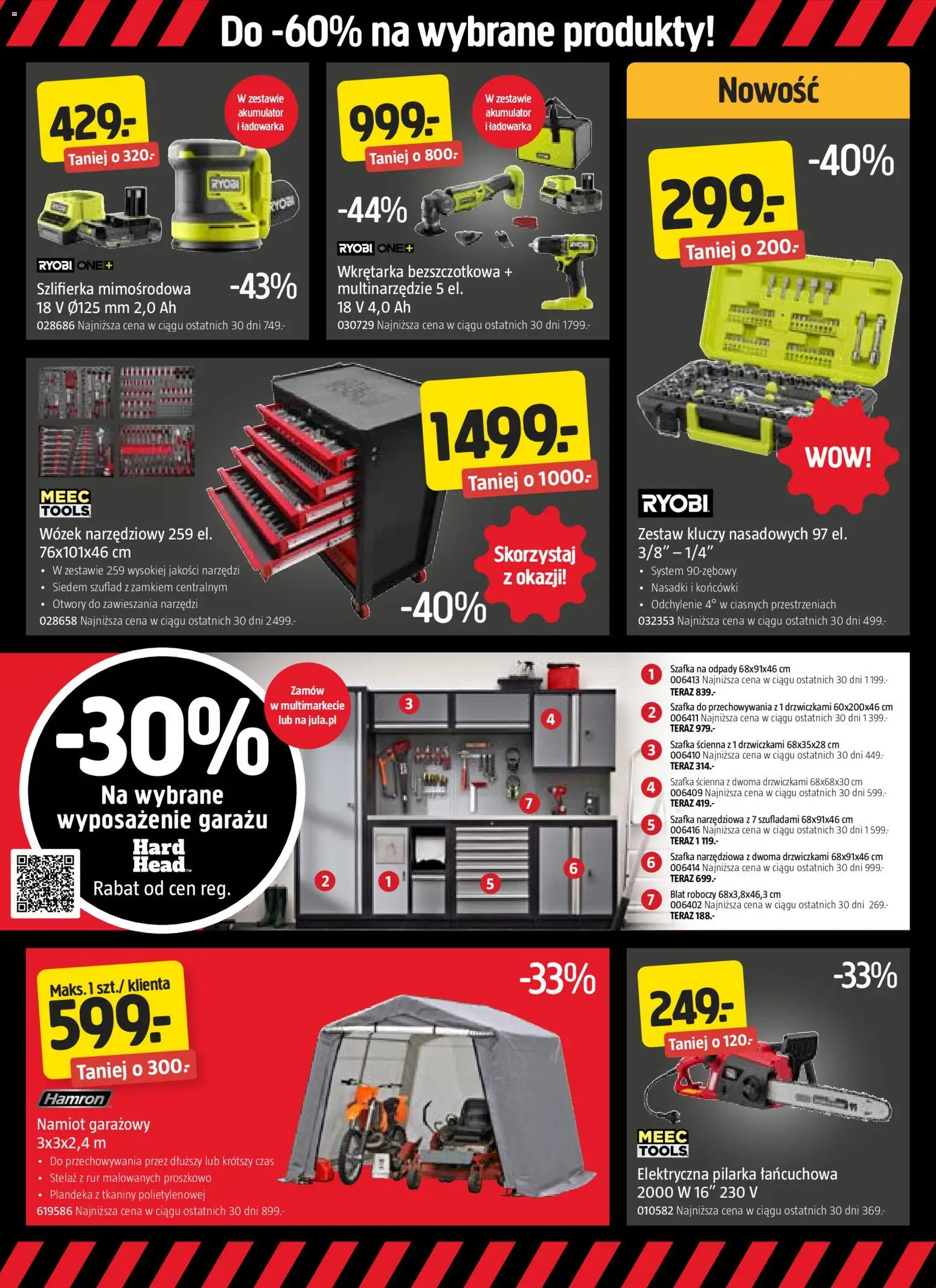 Jula Black Friday od 24.11.2025 | Strona: 2 | Produkty: Ładowarka, Zestaw kluczy nasadowych, Szlifierka