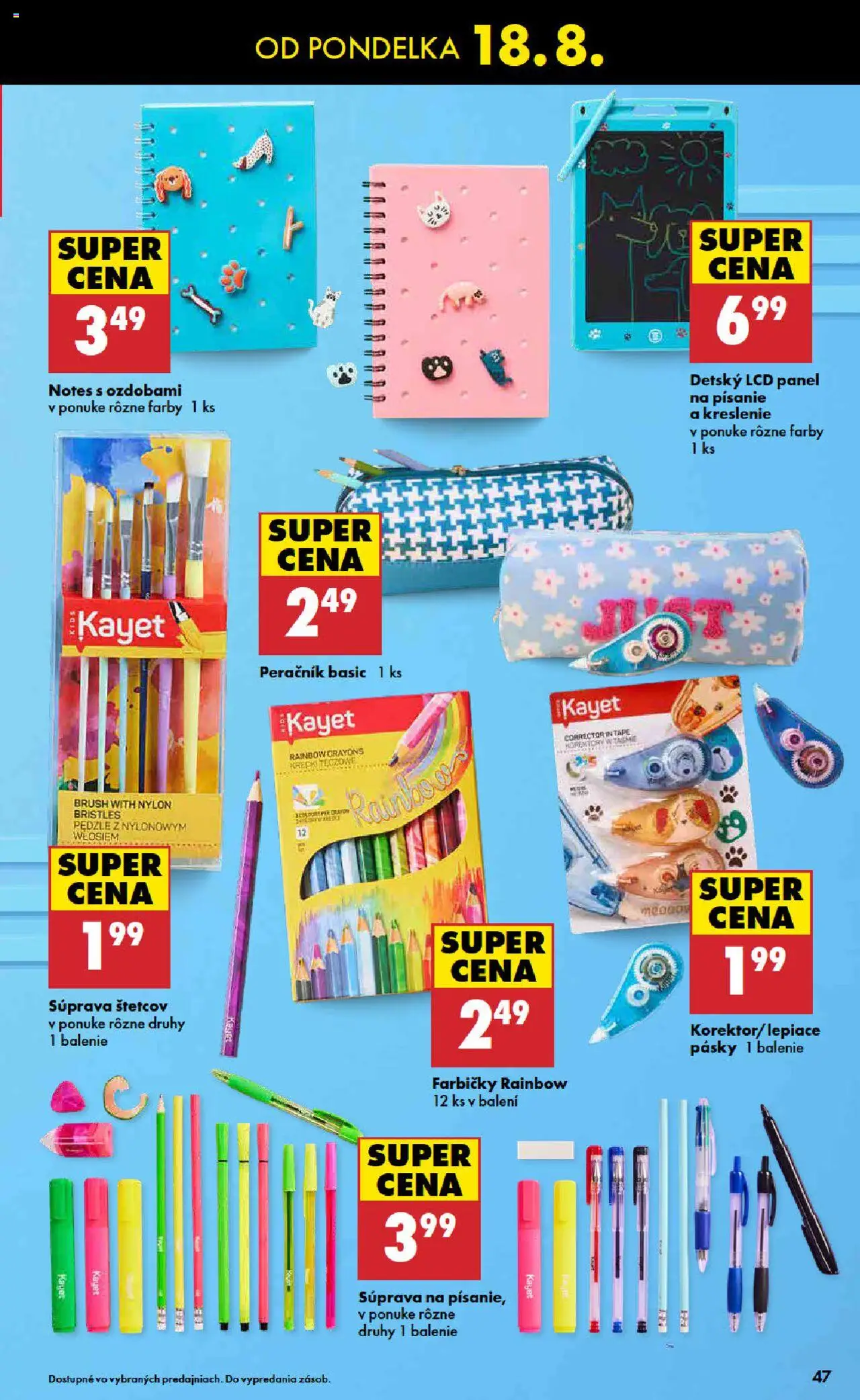 Biedronka leták │ platný od 14.08.2025 | Strana: 47 | Produkty: Peračník