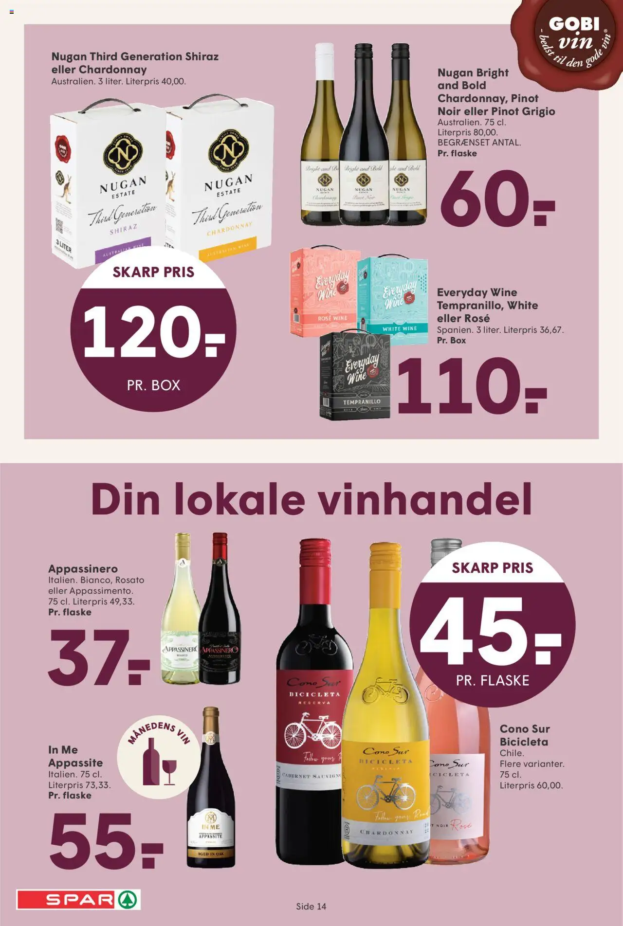 Spar tilbudsavis – gyldig fra 17.10.2025 | Side: 14 | Produkter: Vin