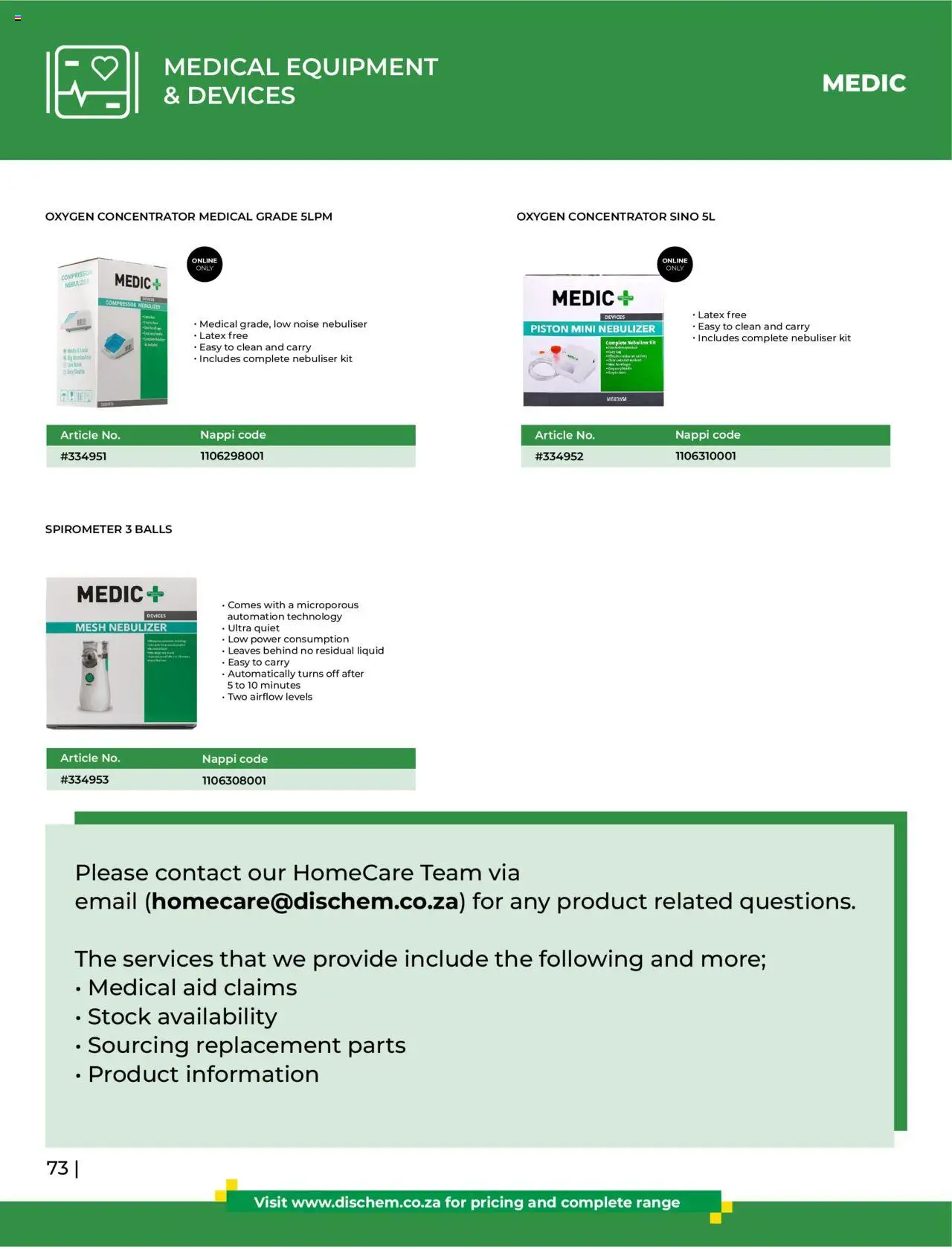 New Dis-Chem catalogue – valid from 01.01.2025 | Page: 76 | Products: Compressor, Stock