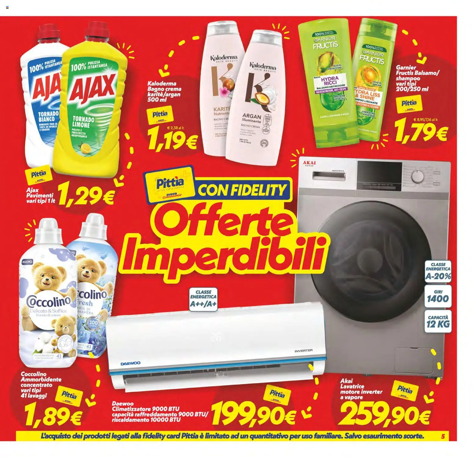 Volantino SuperConveniente del 24.10.2025 | Pagina: 5 | Prodotti: Shampoo, Balsamo, Climatizzatore, Ammorbidente