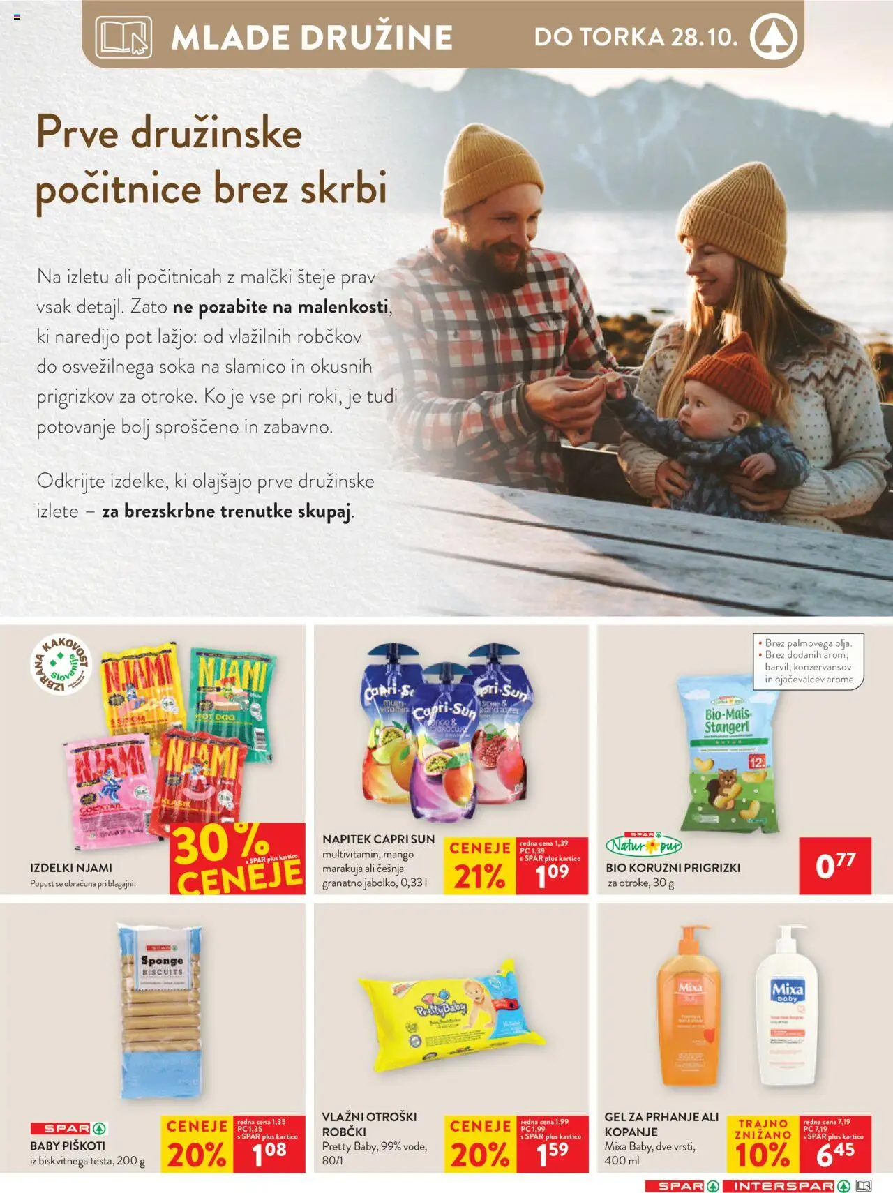 Novi Spar katalog ponudbe – veljaven od 22.10.2025 | Stran: 26 | Izdelki: Robčki, Prigrizki, Piskoti, Mango