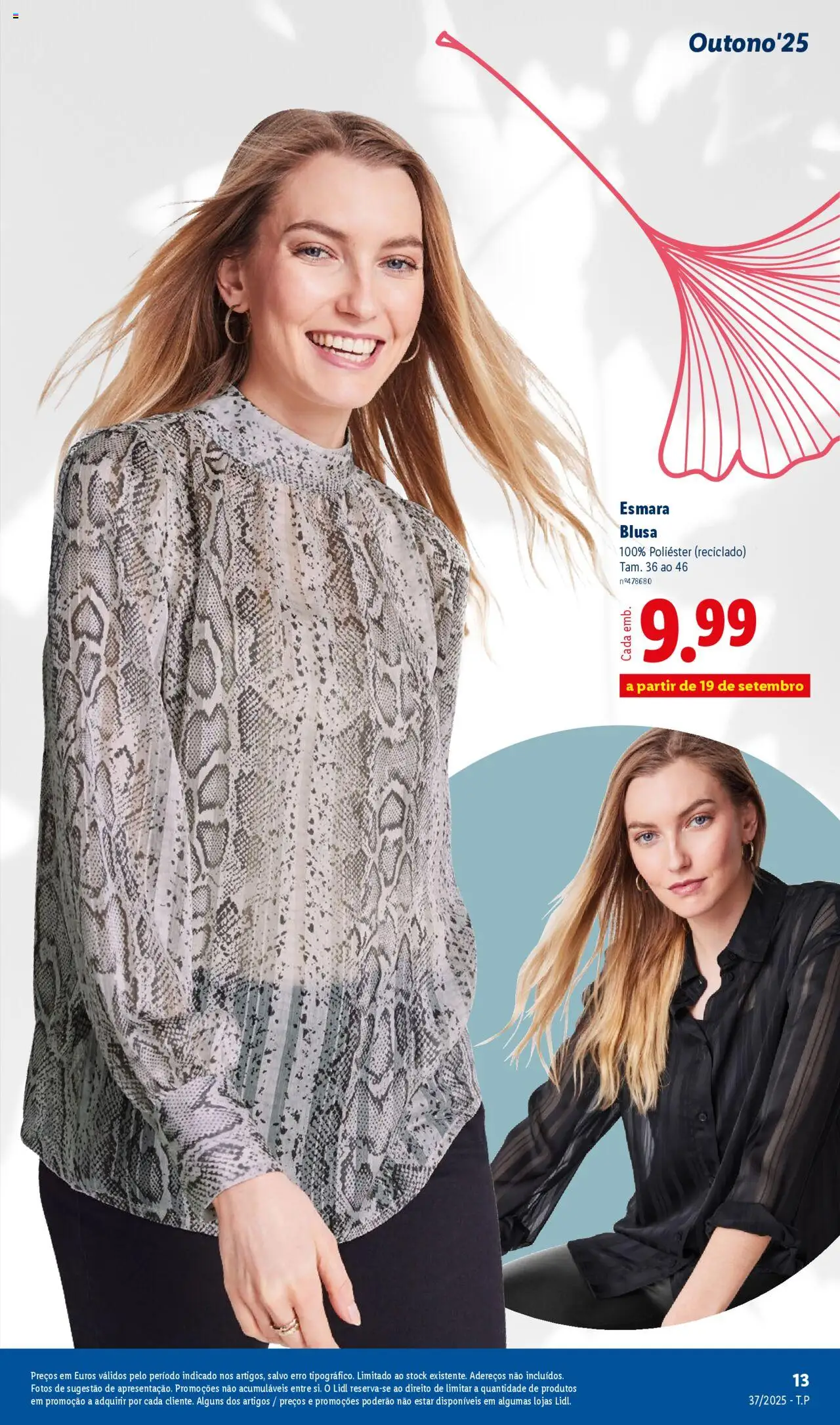 Lidl - Coleção Outono │ válido de 08.09.2025 | Página: 13 | Produtos: Blusa