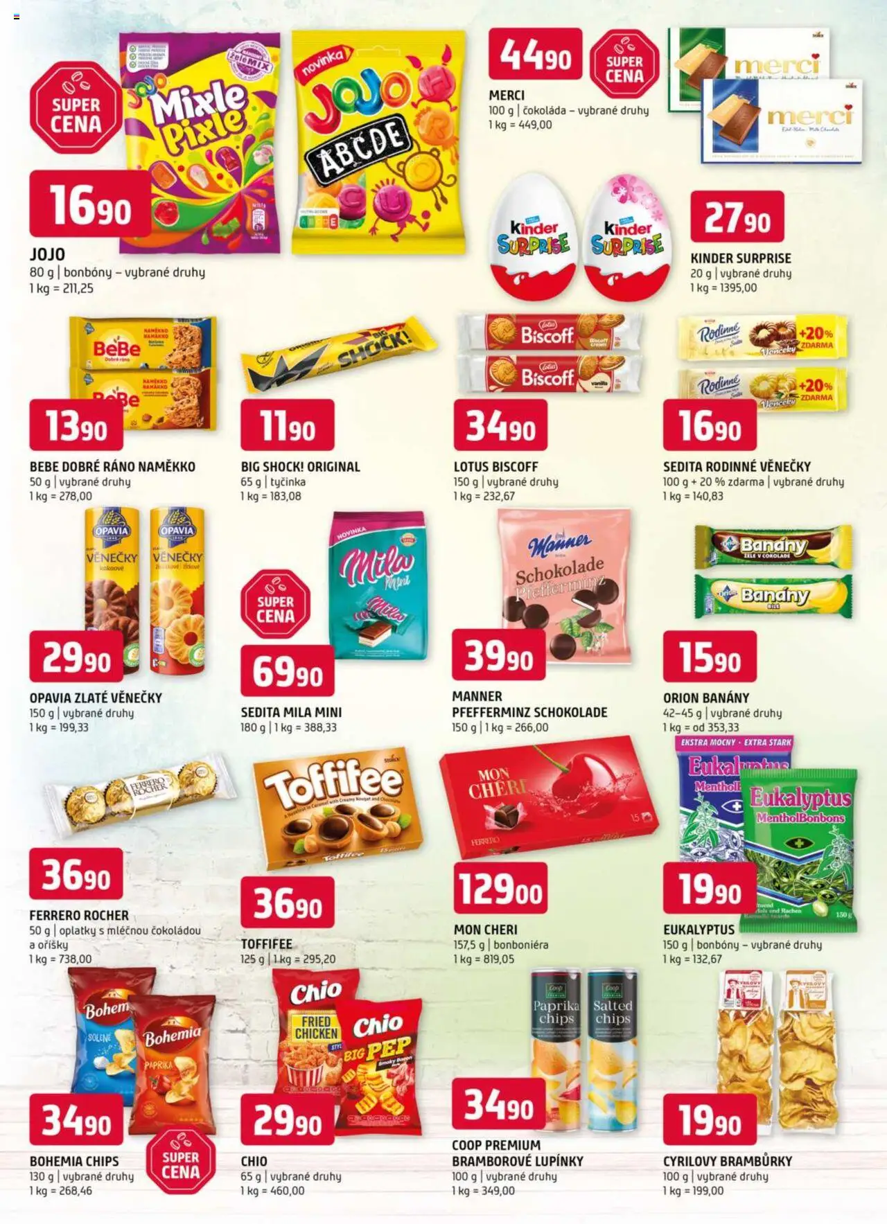Terno leták - Hradec Králové od 17.09.2025 | Strana: 8 | Produkty: Ferrero Rocher, Merci, Lotus Biscoff, Big Shock