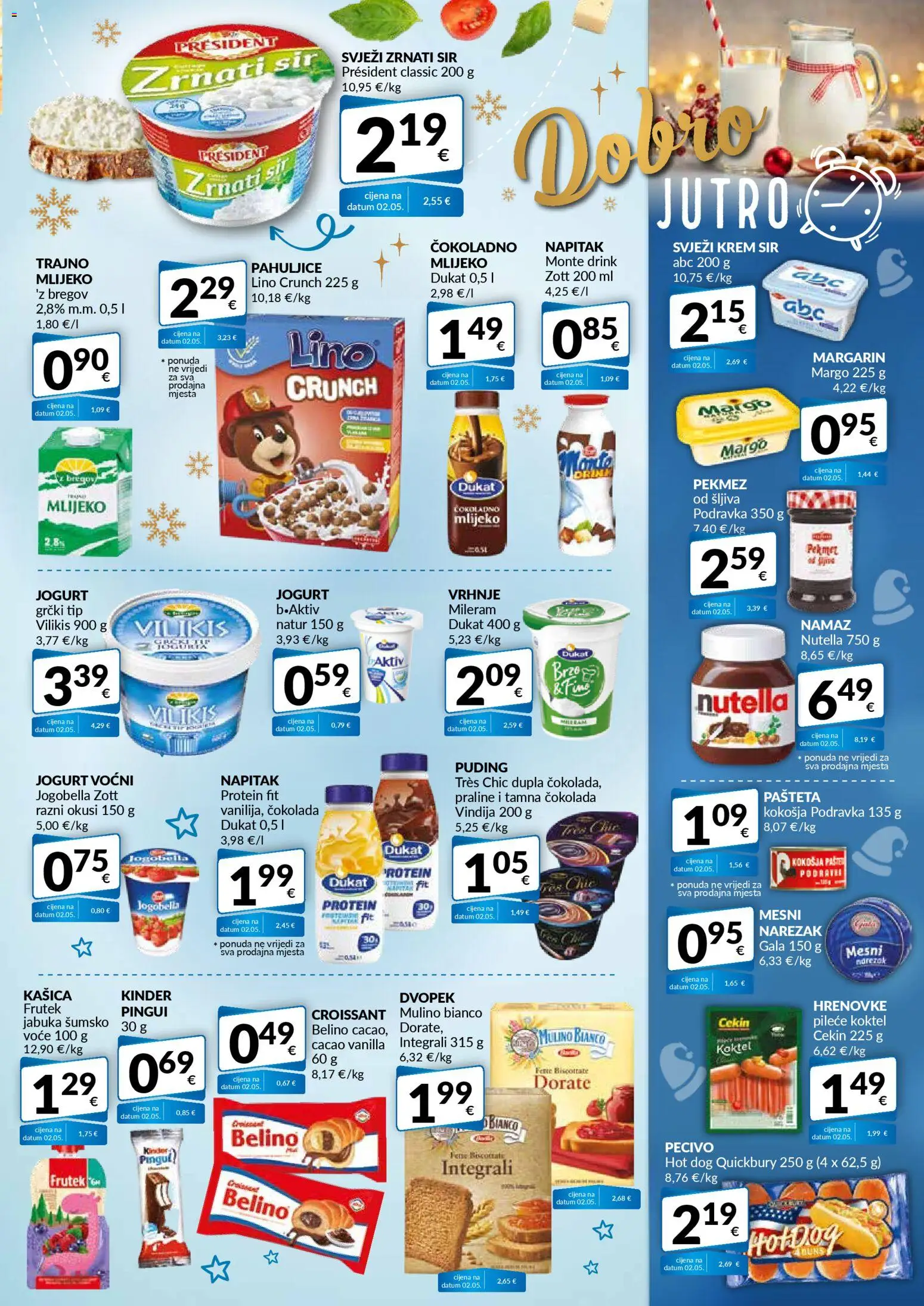 Bakmaz katalog | vrijedi od 11.12.2025 | Stranica: 5 | Proizvodi: Hrenovke, Pašteta, Jabuka, Namaz