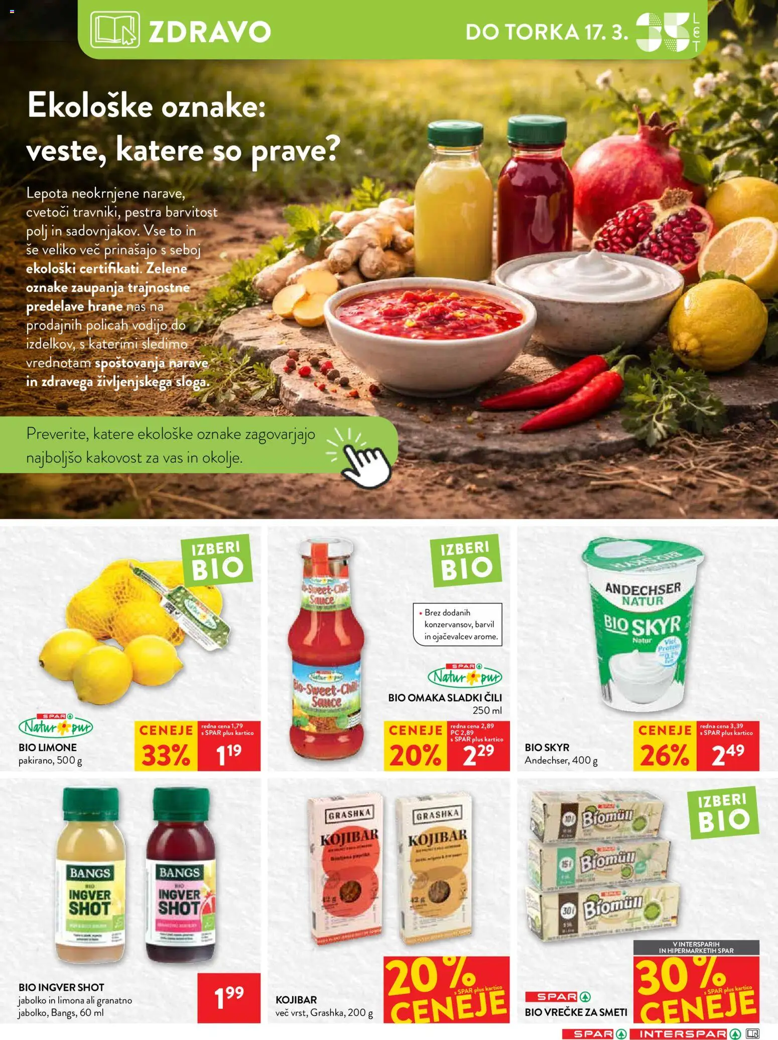 Novi Spar katalog ponudbe – veljaven od 11.03.2026 | Stran: 20 | Izdelki: Βαλσάμικο ξύδι, Skyr, Limona, Cili