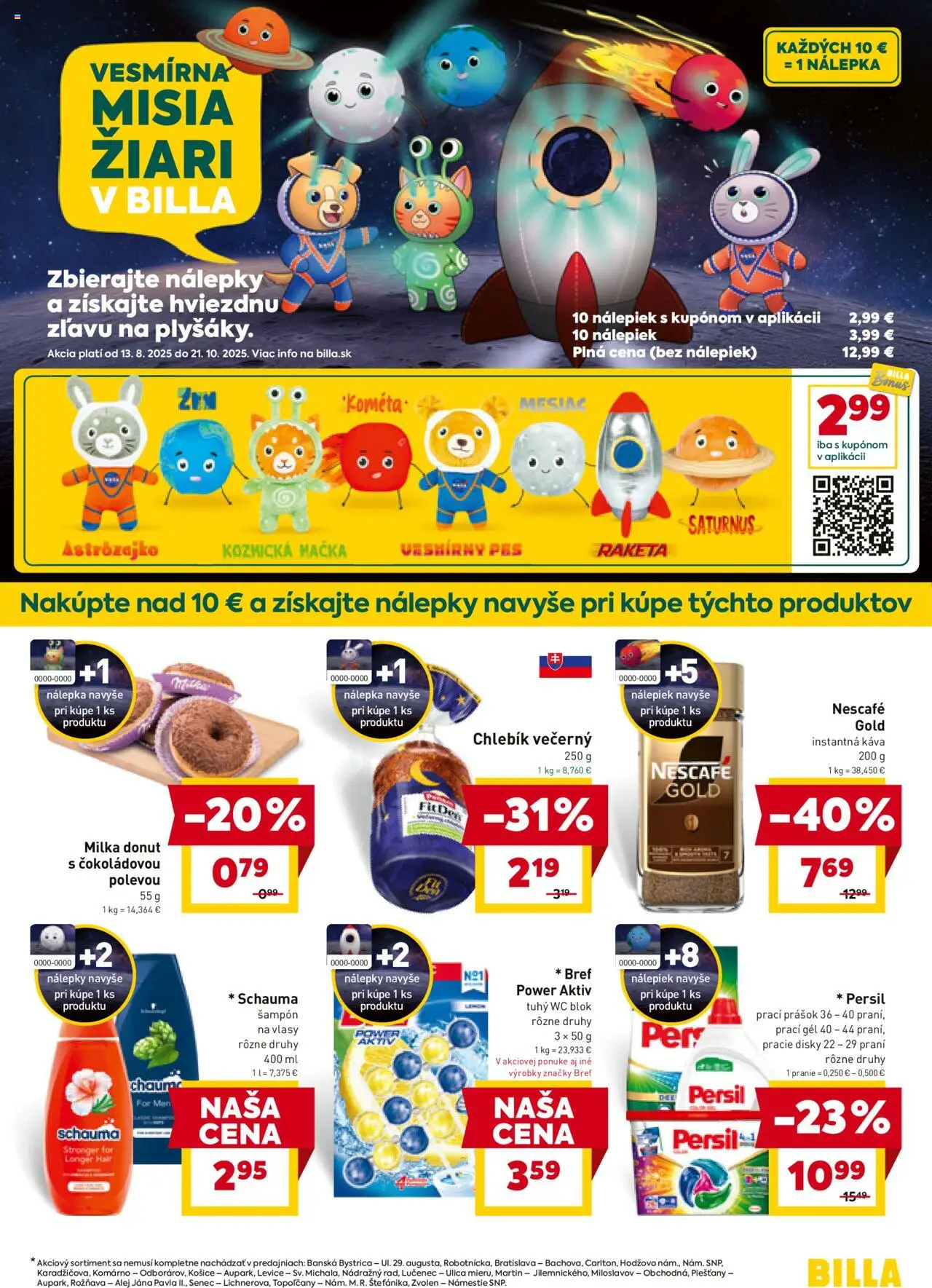 Billa leták │ platný od 27.08.2025 | Strana: 13 | Produkty: Wc, Raketa, Šampón, Milka