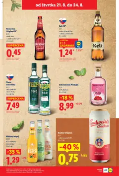 Borec borovička, 38% alkoholu, rôzne druhy │ platný od 18.08.2025 | Strana: 73