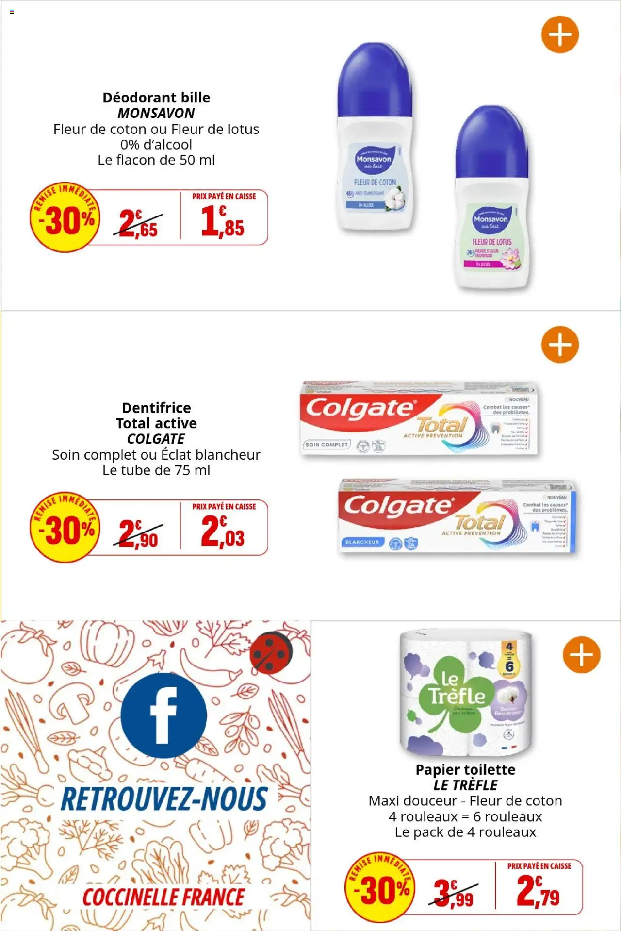 {H1} | Page: 34 | Produits: Alcool, Papier toilette, Dentifrice, Lait