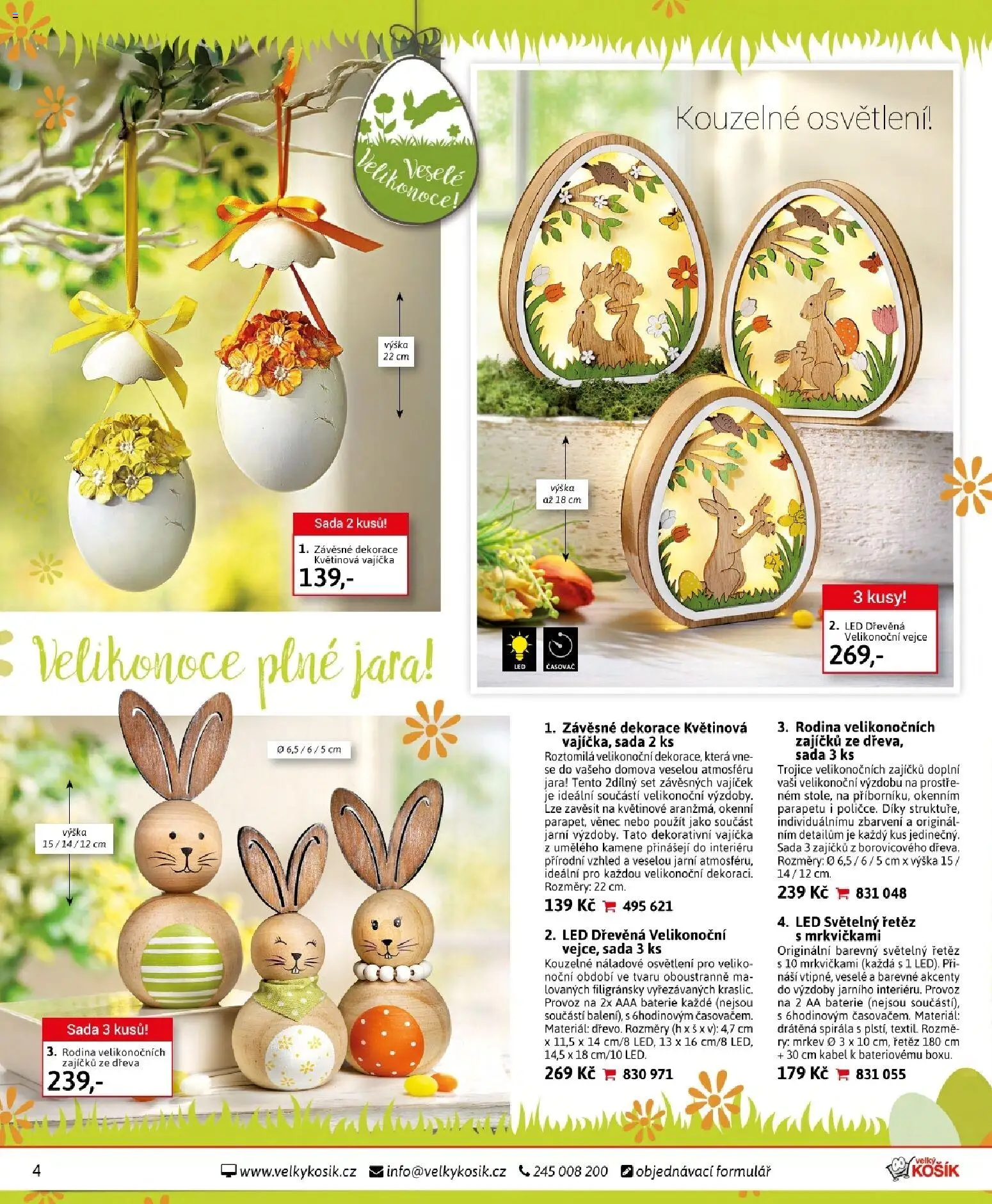 Velký Košík katalog březen 2026 od 01.03.2026 | Strana: 4 | Produkty: Vajíčka, Košík, Časovač, Dekorace