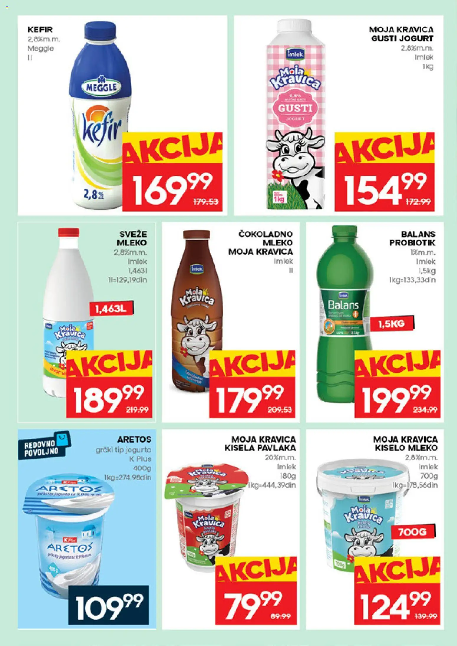 Roda katalog - važi od 12.03.2026 | Strana: 10 | Proizvode: Kisela pavlaka, Moja kravica, Mleko, Jogurt