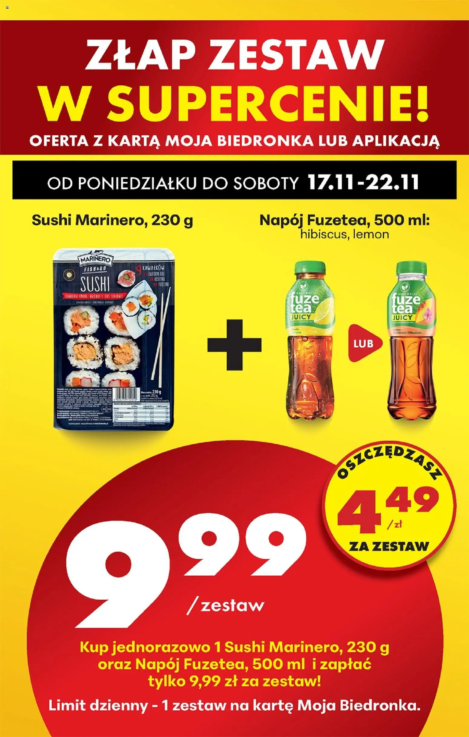 Biedronka gazetka od 17.11.2025 | Strona: 90 | Produkty: Karta, Sushi, Sos sojowy, Sos