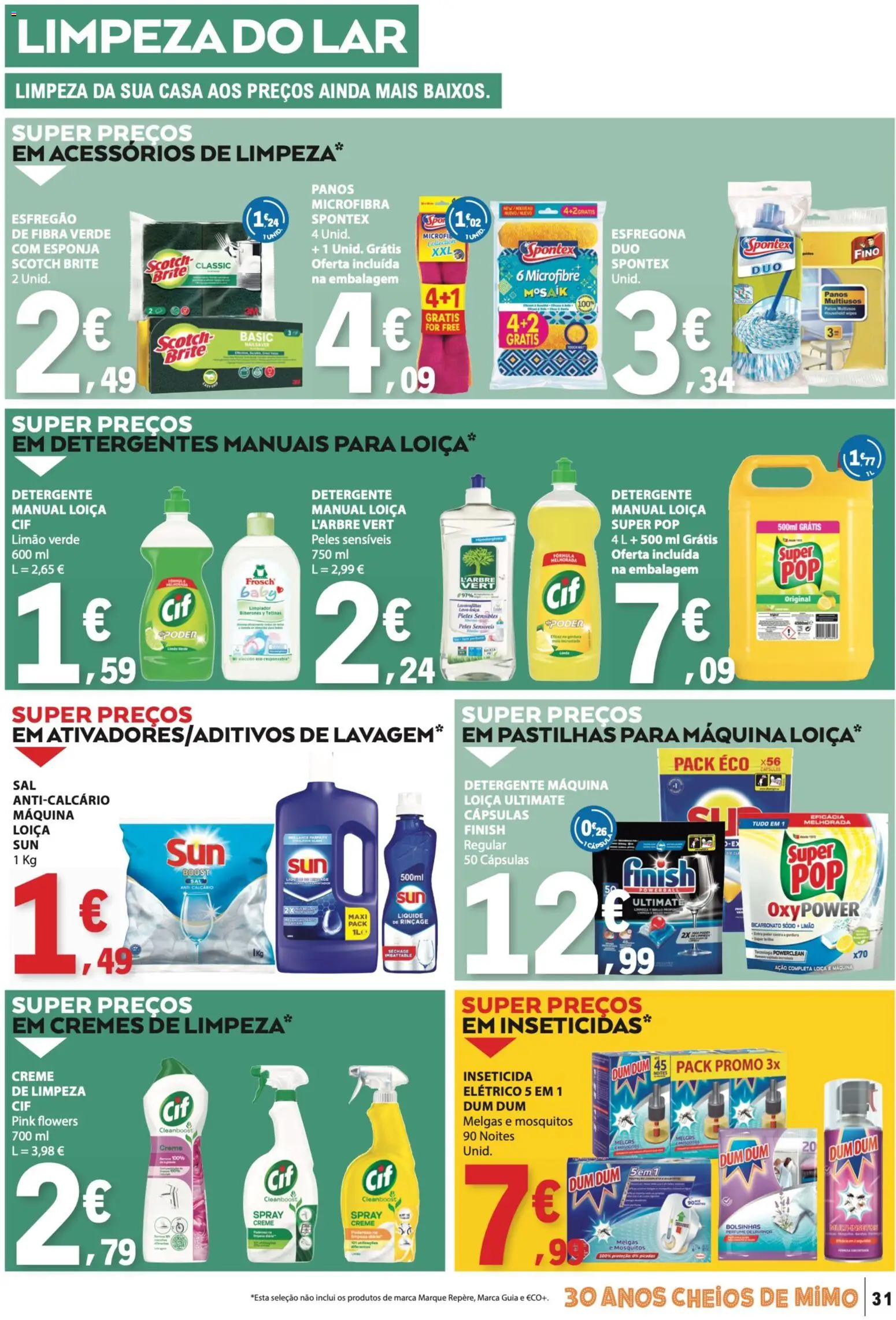 E.Leclerc folheto │ válido de 19.03.2026 | Página: 31 | Produtos: Esfregão, Perfume, Esponja, Bicarbonato