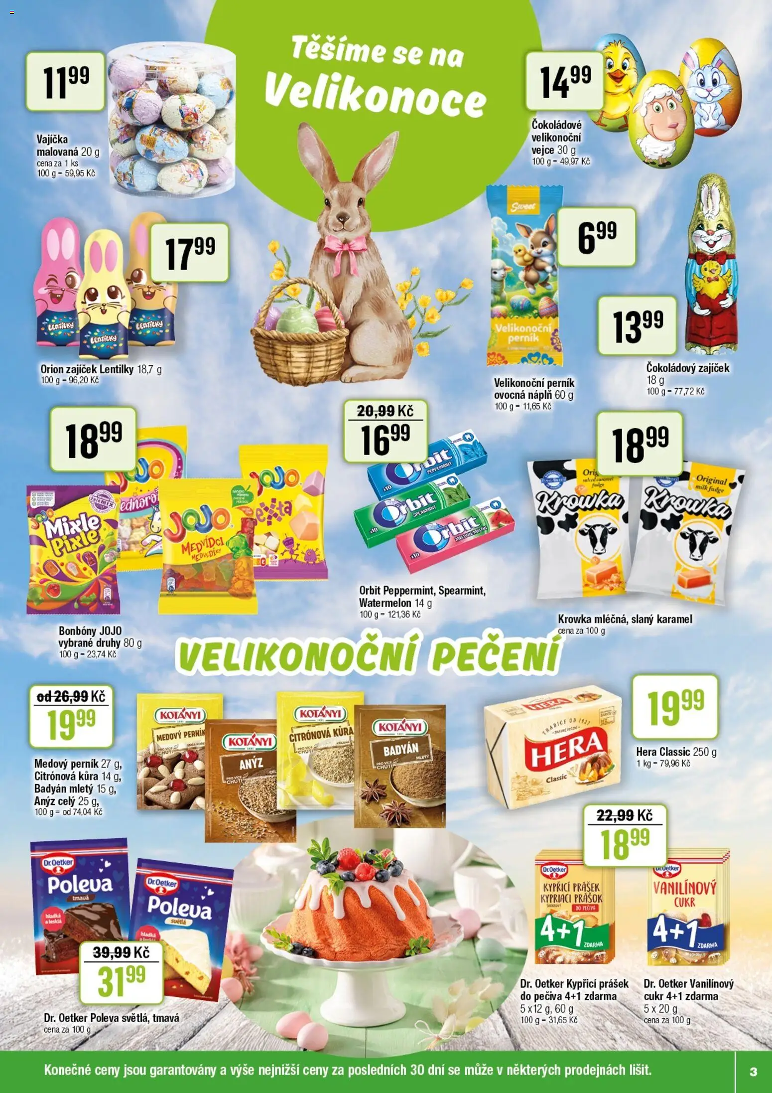 Tempo leták od 11.03.2026 | Strana: 3 | Produkty: Vajíčka, Jojo, Vejce, Lentilky