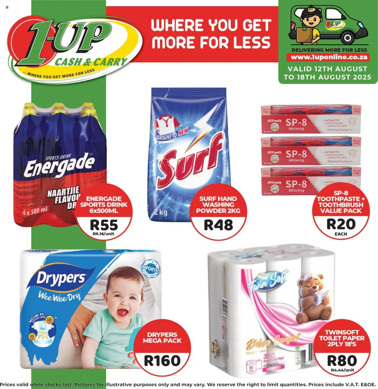 1UP Cash & Carry Specials │ valid from 12.08.2025 | Page: 2 | Products: Toilet, Powder, Paper, Toilet paper