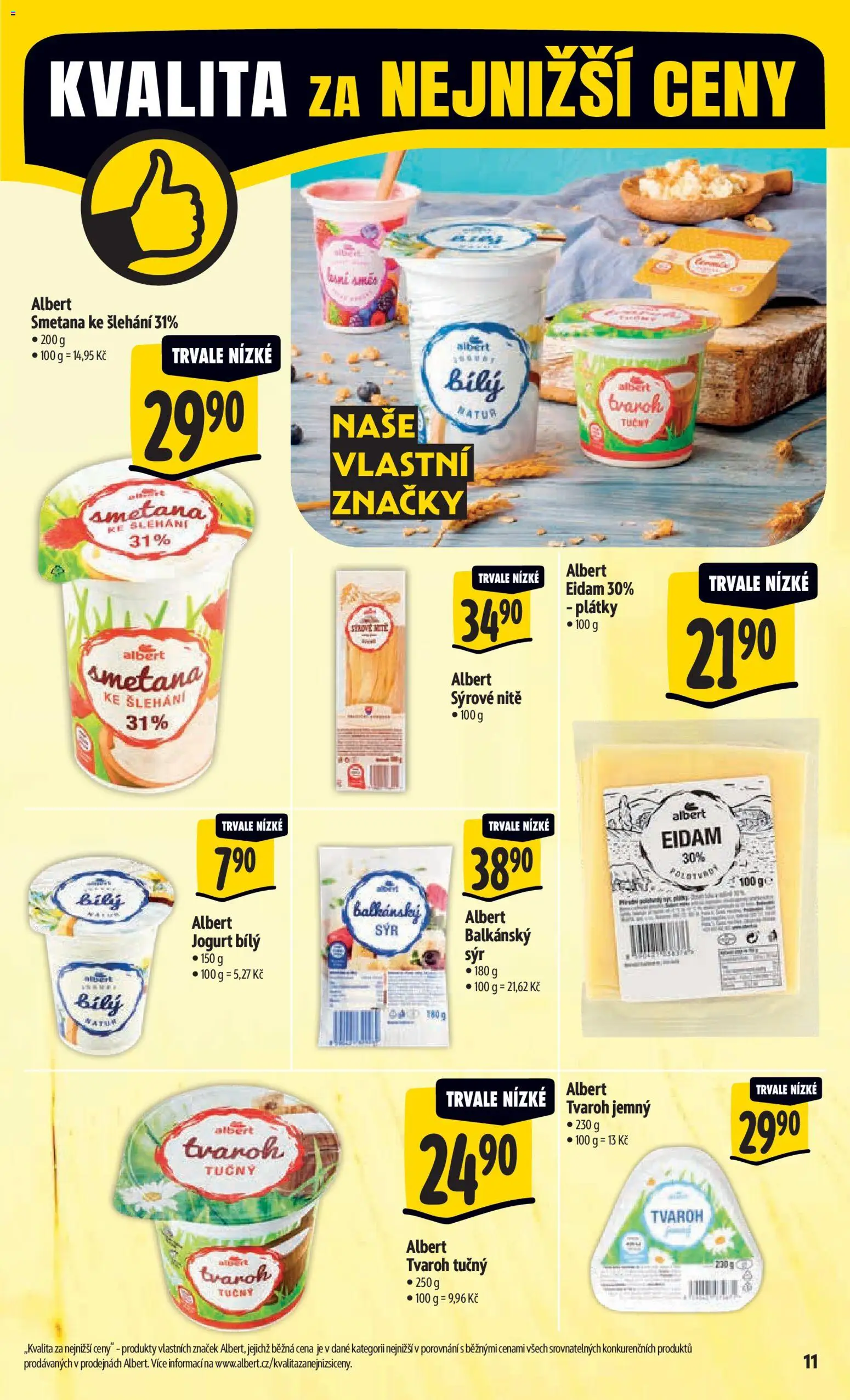 Albert leták - Hypermarket od 21.01.2026 | Strana: 16 | Produkty: Jogurt, Tvaroh, Smetana ke šlehání, Tvaroh tučný