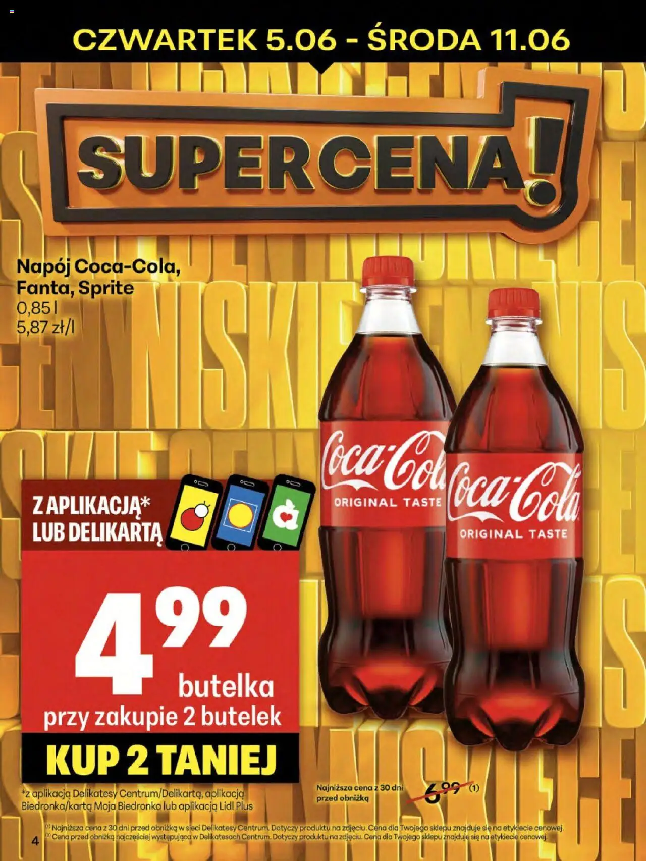Delikatesy Centrum Gazetka - Sklepy Własne od 05.06.2025 | Strona: 4 | Produkty: Sprite, Delikatesy