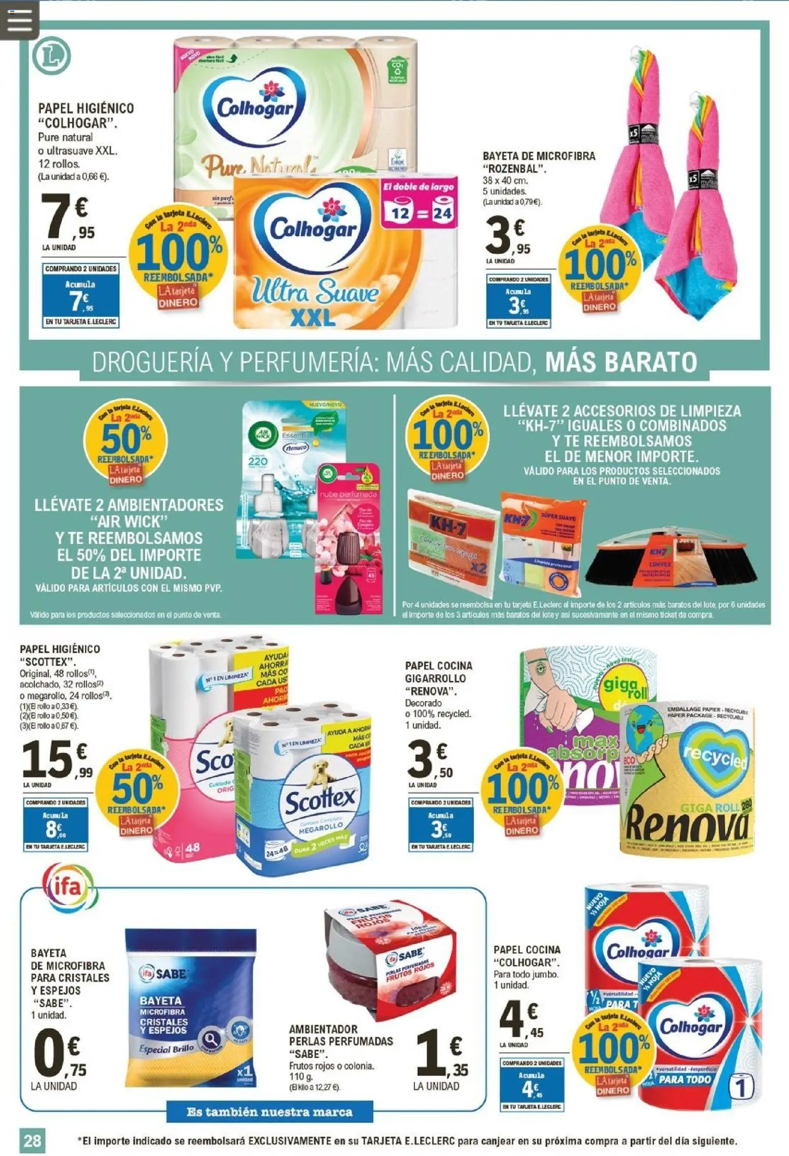 E.Leclerc folleto │ válido desde el 21.01.2026 | Página: 28 | Productos: Papel higienico, Té, Cocina