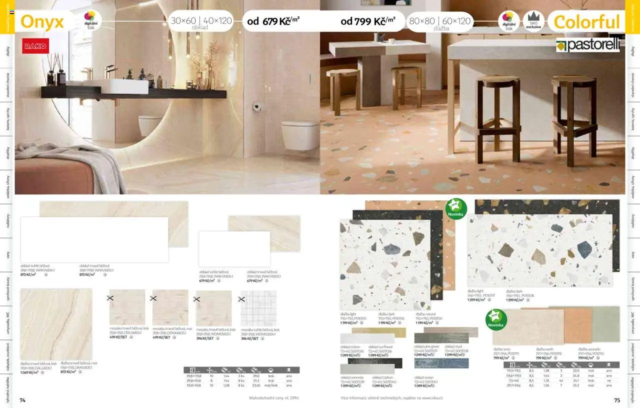 Siko koupelny katalog Koupelny 2025/2026 od 14.10.2025 | Strana: 38 | Produkty: Dlažba, Wc