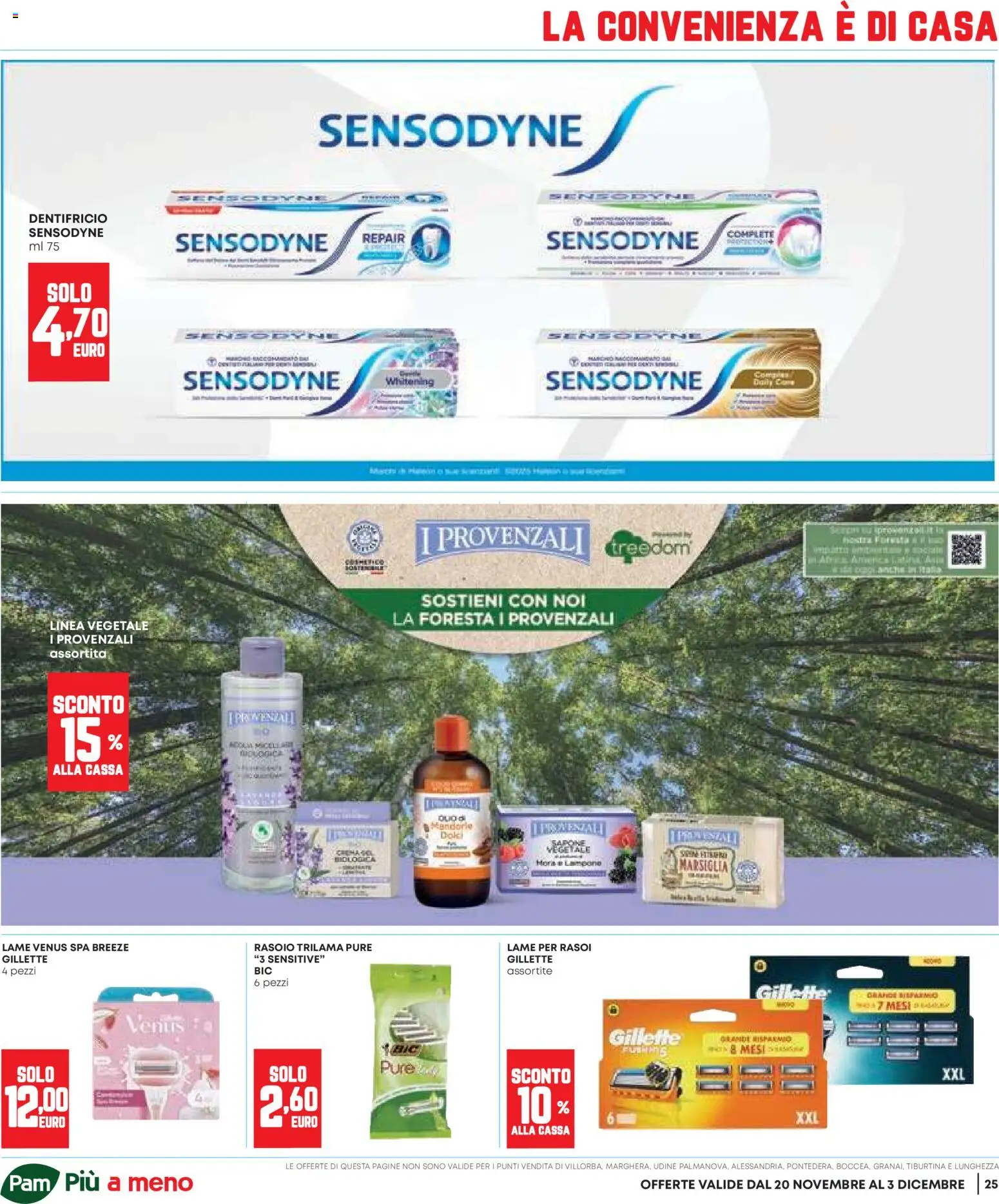 Volantino Panorama del 20.11.2025 | Pagina: 25 | Prodotti: Rasoio, Sapone, Dentifricio, Lampone
