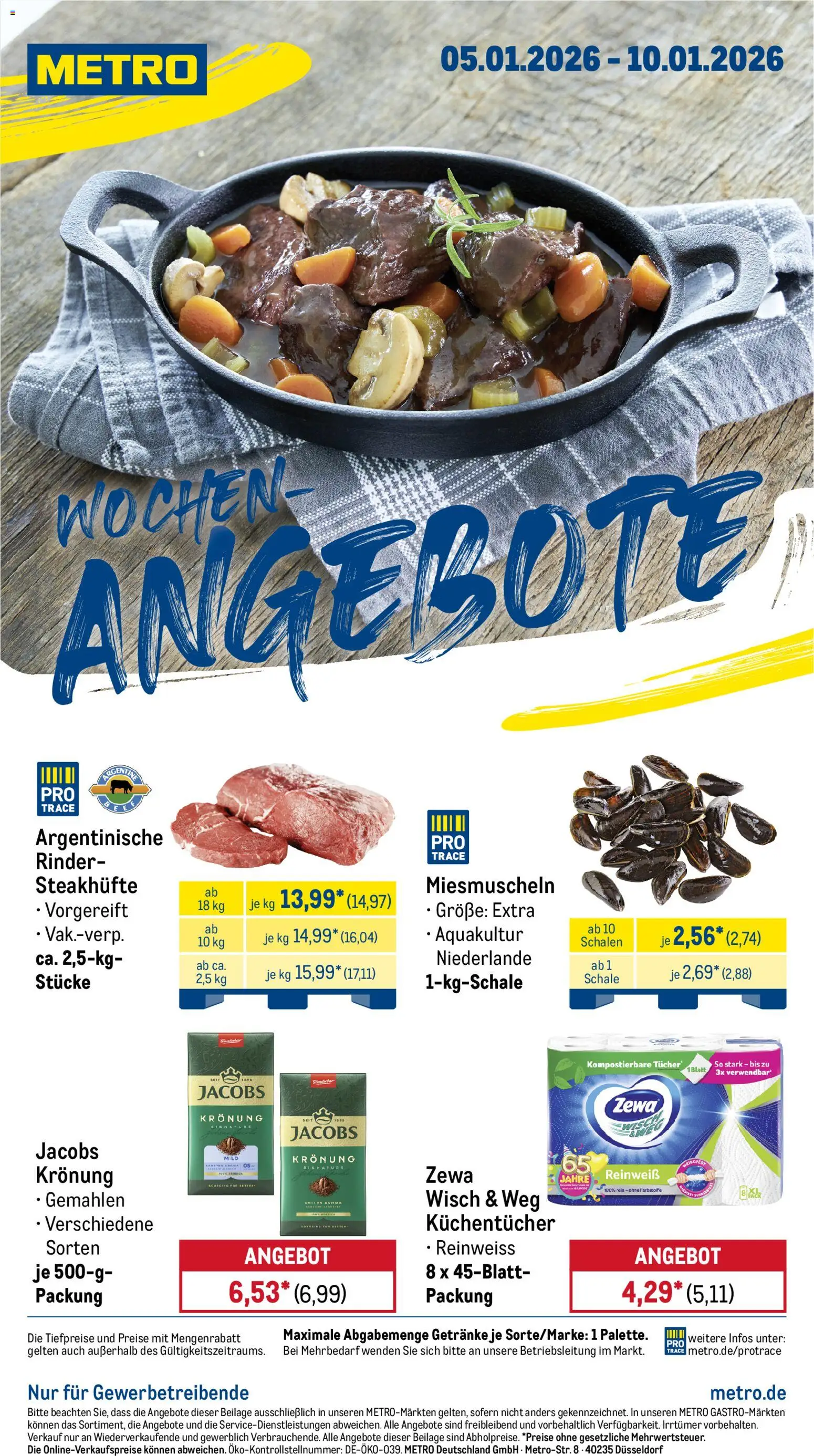 Metro Prospekt 	 – gültig ab 05.01.2026 | Seite: 1 | Produkte: Zewa