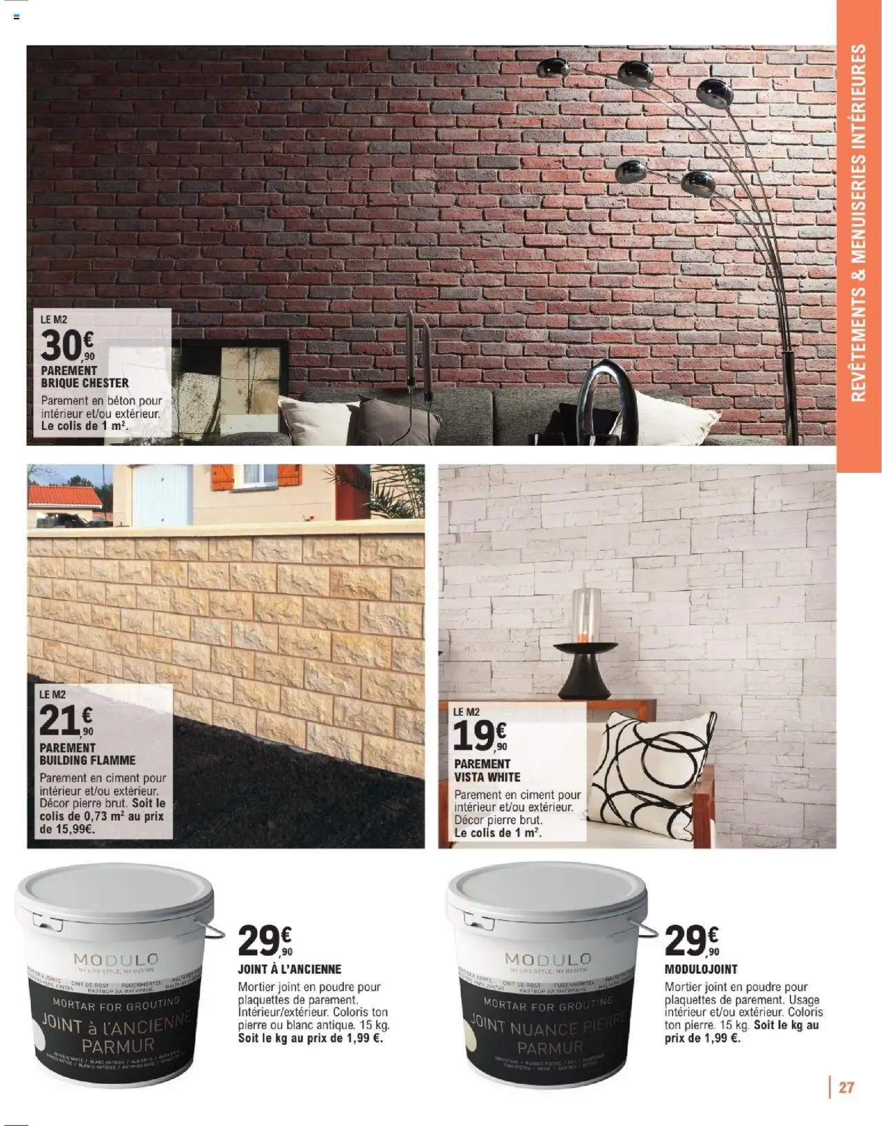 {H1} | Page: 27 | Produits: Poudre, Mortier