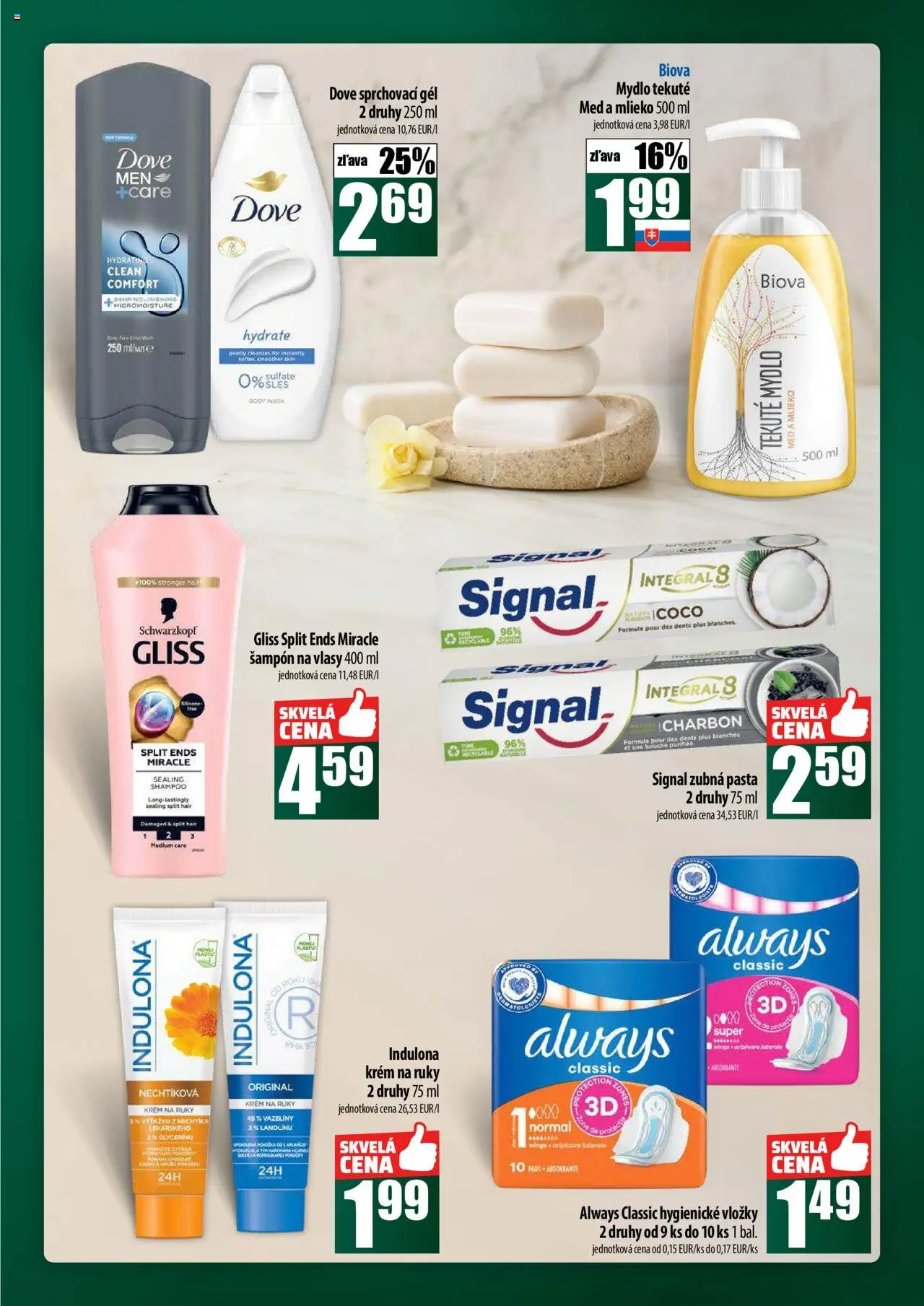 Nové COOP Jednota akcie – leták je platný od 02.10.2025 | Strana: 55 | Produkty: Krém na ruky, Mydlo, Med, Indulona