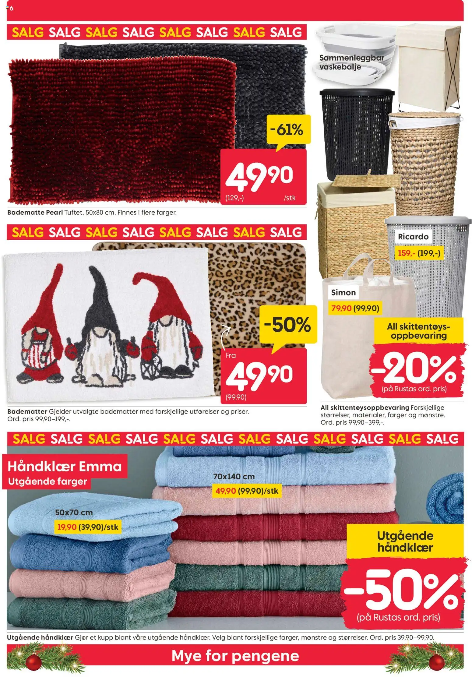 {H1} | Side: 6 | Produkter: Badematte, Håndklær