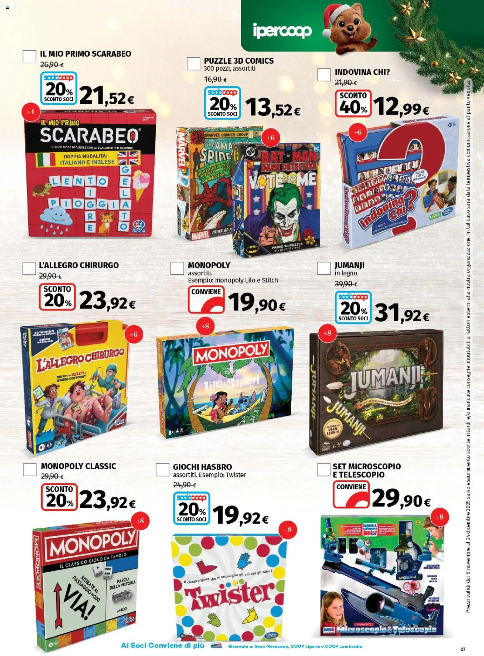 Volantino Ipercoop del 06.11.2025 | Pagina: 27 | Prodotti: Data, Gioco, Tavolo