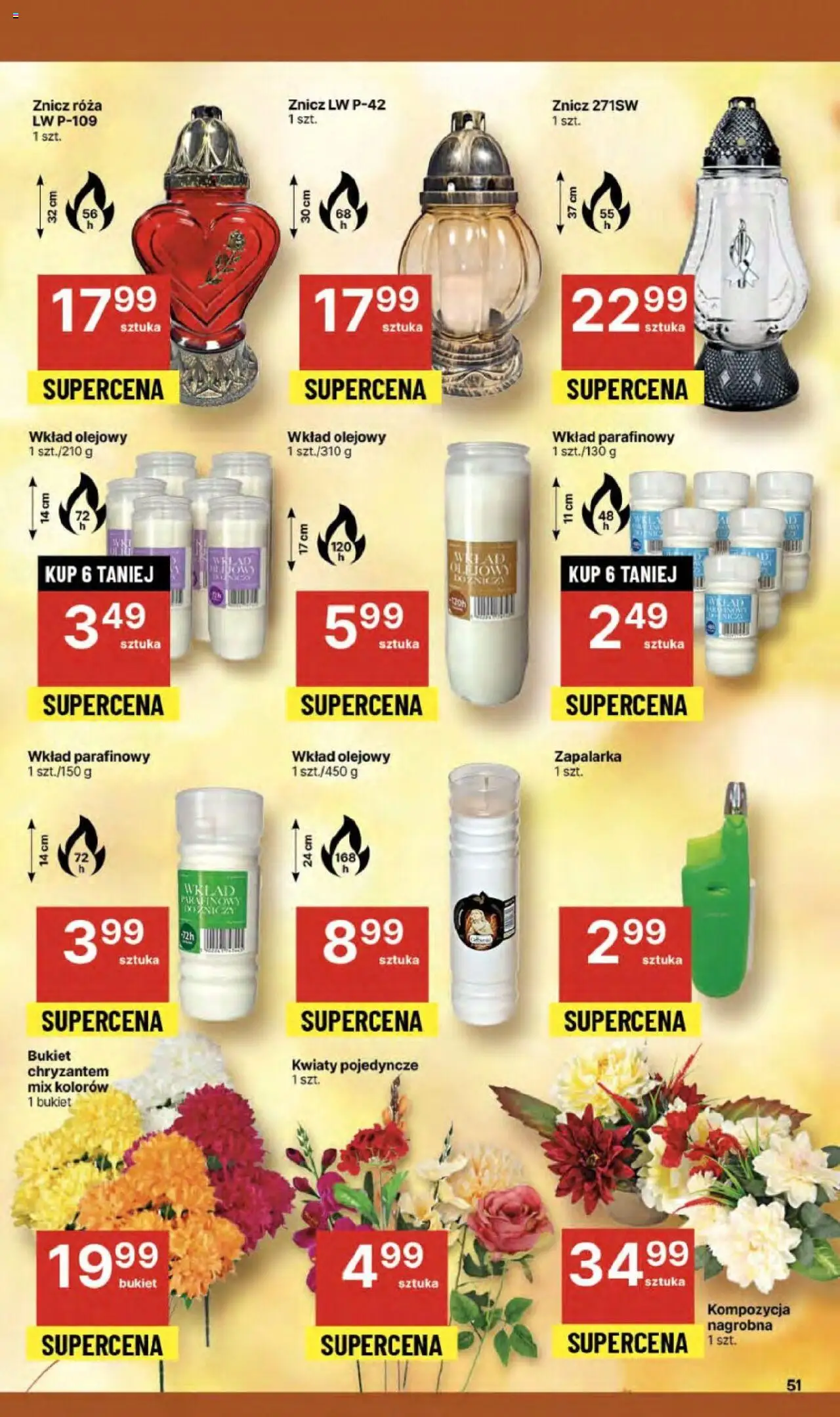 Delikatesy Centrum Gazetka - Sklepy Własne od 16.10.2025 | Strona: 51 | Produkty: Kwiaty