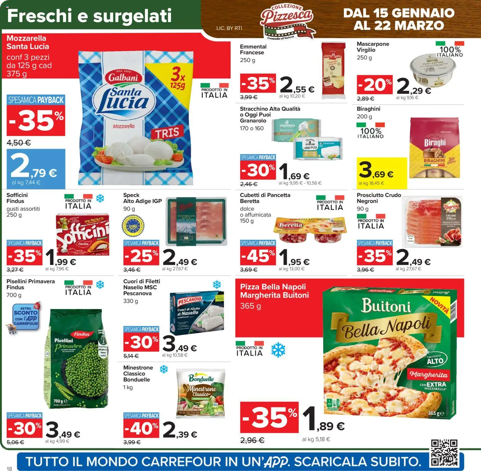 Volantino Carrefour del 06.02.2026 | Pagina: 18 | Prodotti: Speck, Mozzarella, Mascarpone, Nasello