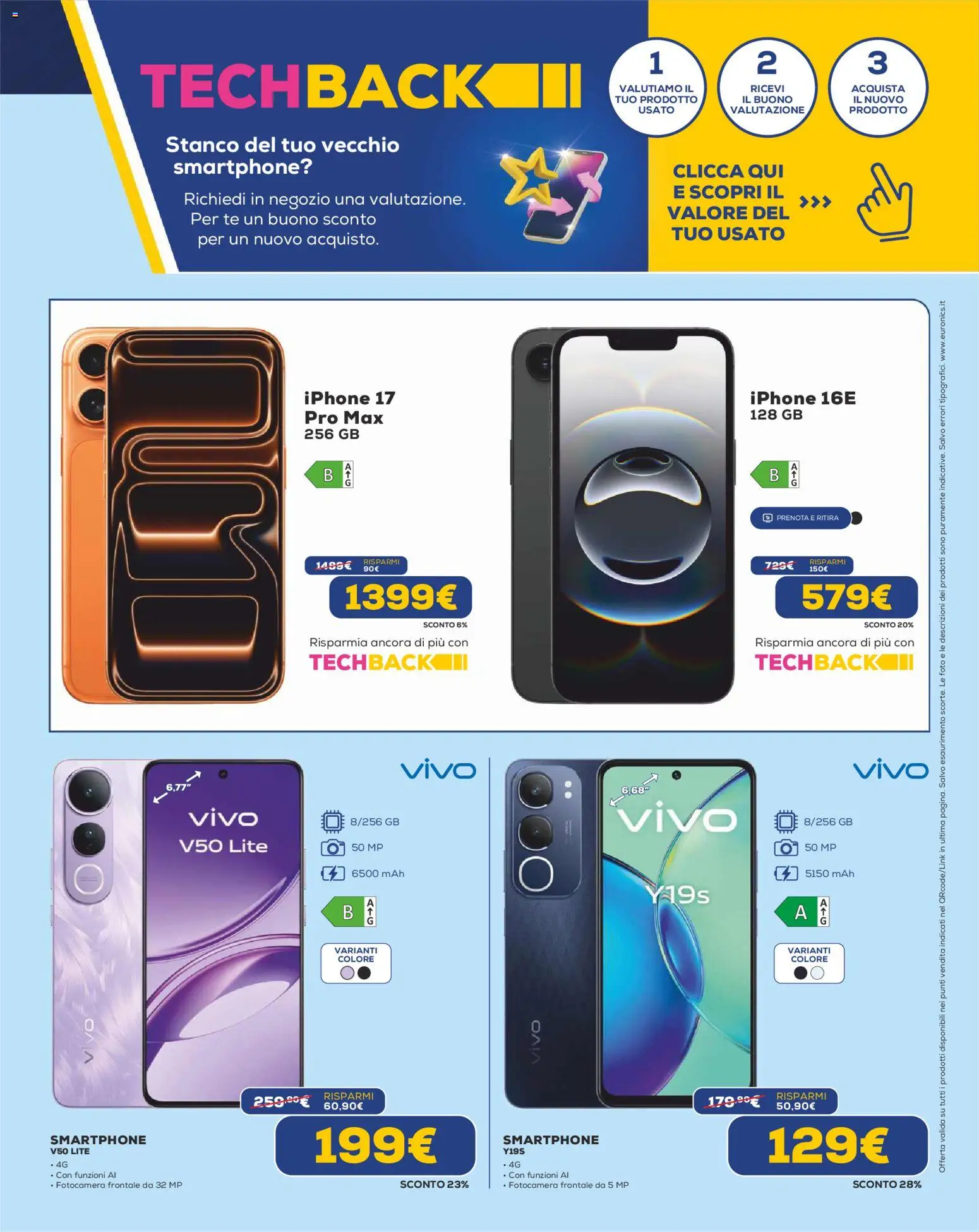 Volantino Euronics del 22.01.2026 | Pagina: 17 | Prodotti: Iphone, Tè, Smartphone, Fotocamera