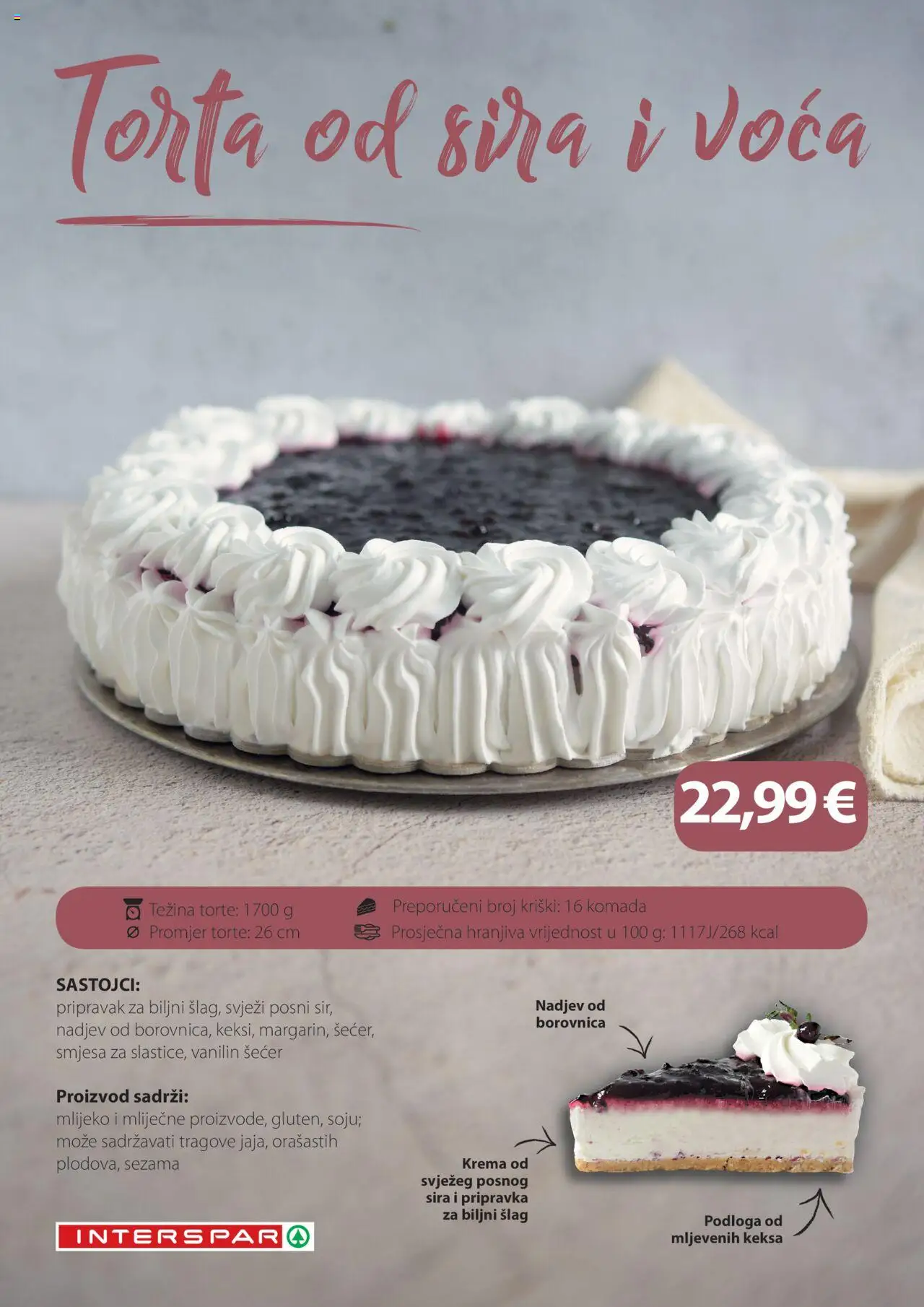 Interspar katalog | vrijedi od 31.03.2025 | Stranica: 17 | Proizvodi: Krema, Borovnica, Šlag, Vanilin šećer