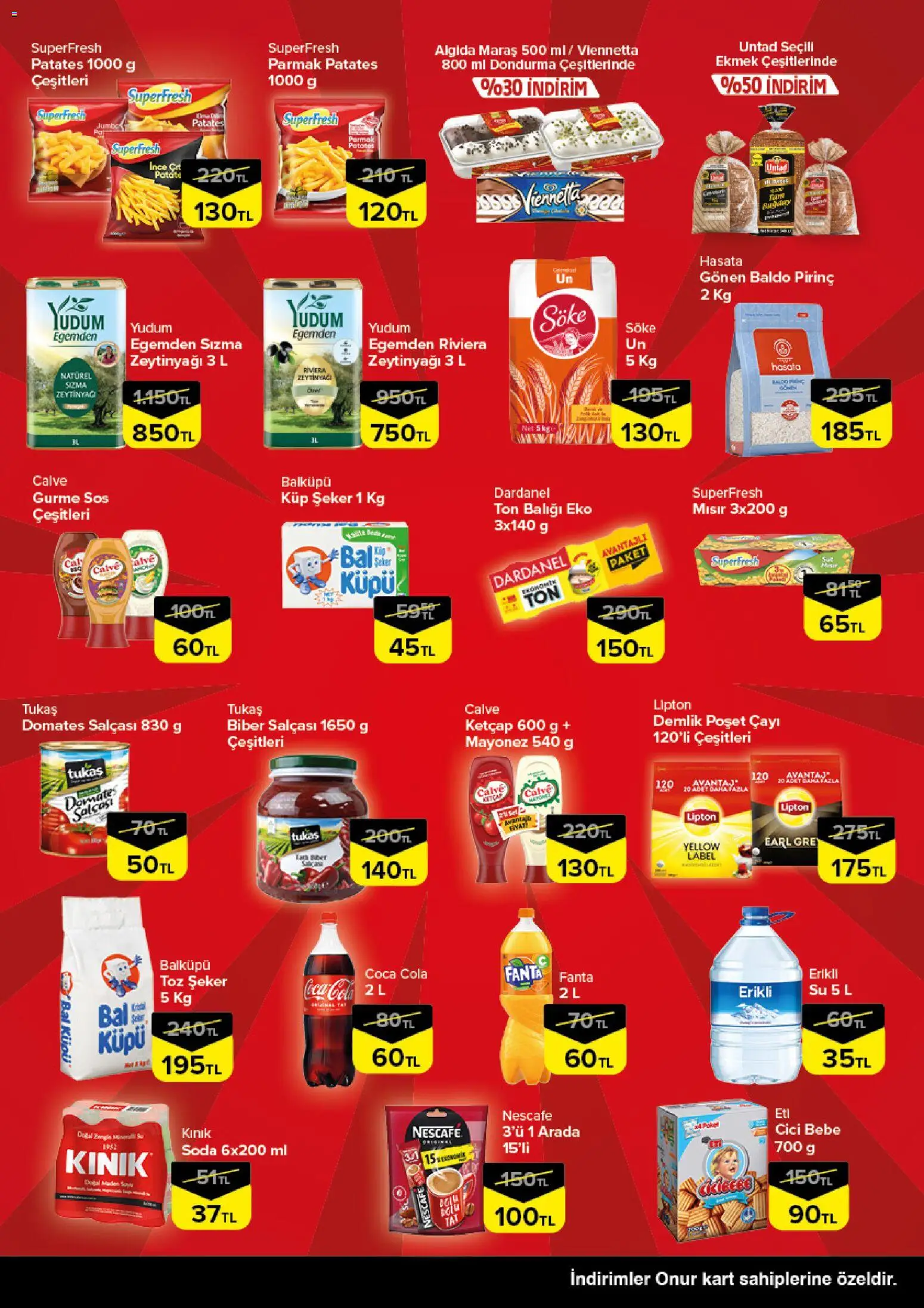 Onur Market Katalog - Trakya - 09.04.2026 tarihinden itibaren geçerlidir | Sayfa: 3 | Ürünler: Pirinç, Soda, Küp şeker, Mısır