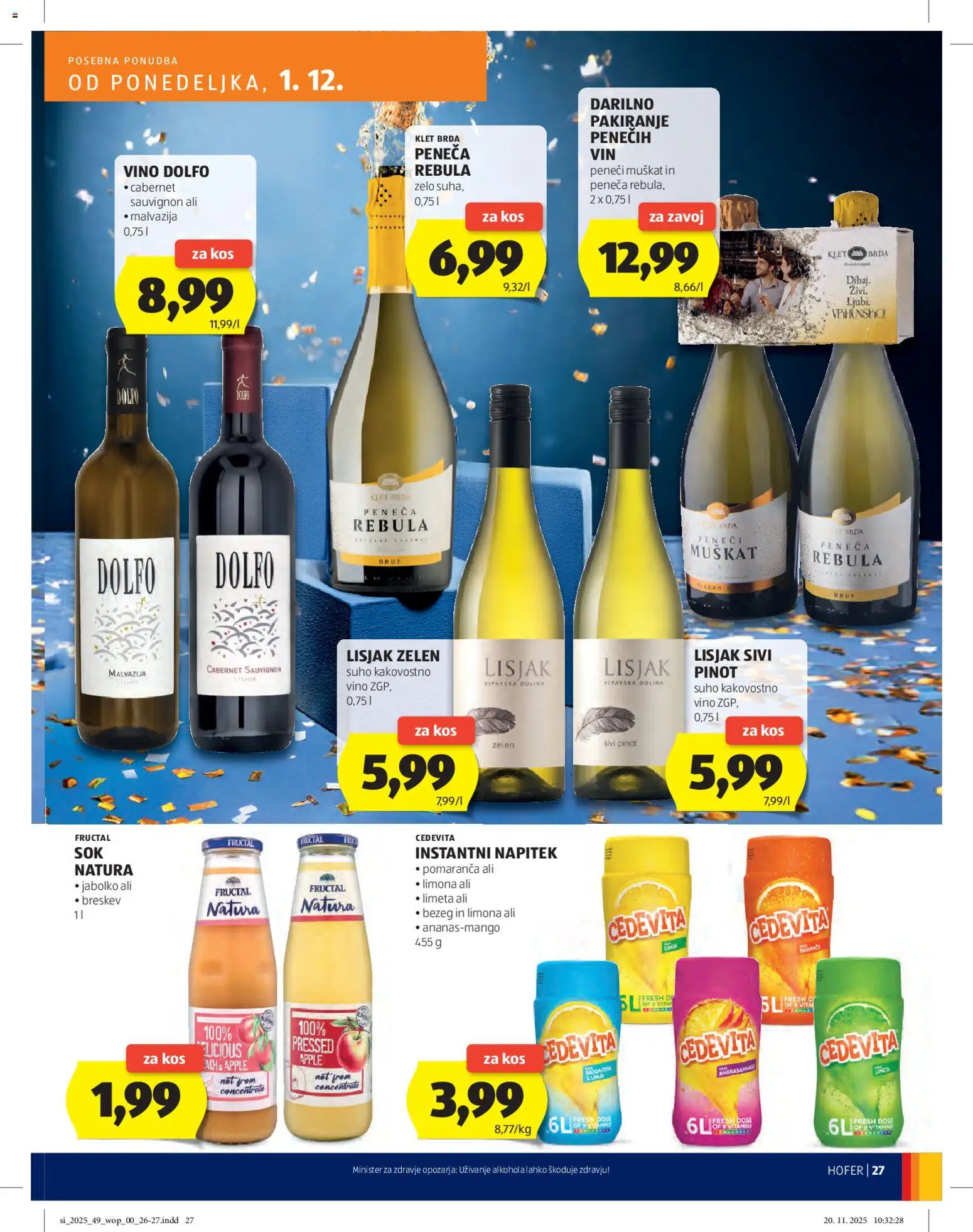 Novi Hofer katalog ponudbe – veljaven od 27.11.2025 | Stran: 27 | Izdelki: Limeta, Sok, Limona, Breskev