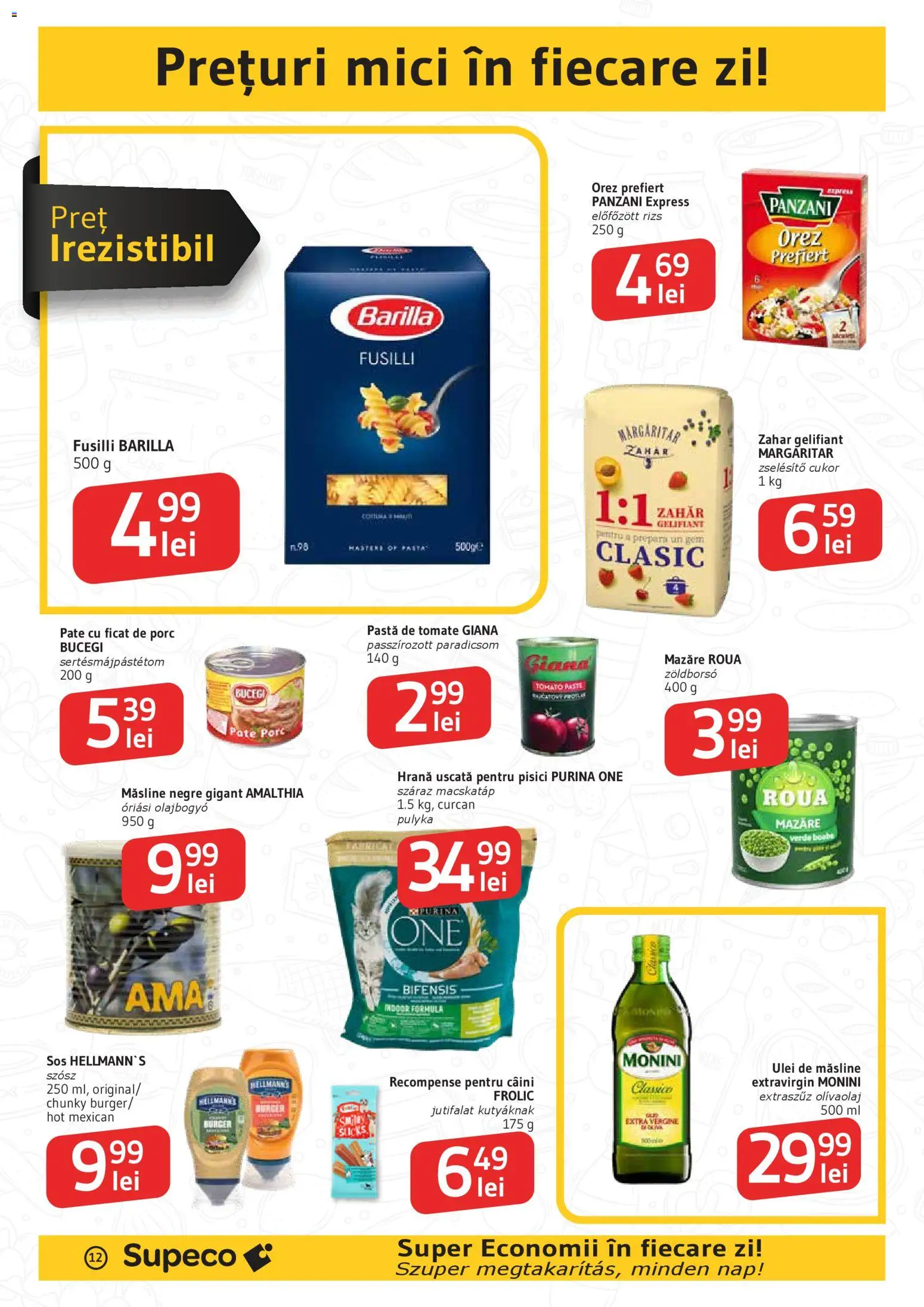 Noul catalog Supeco – valabil de la 30.04.2026 | Pagină: 12 | Produse: Hijyenik ped, Pate, Burger, Zahăr
