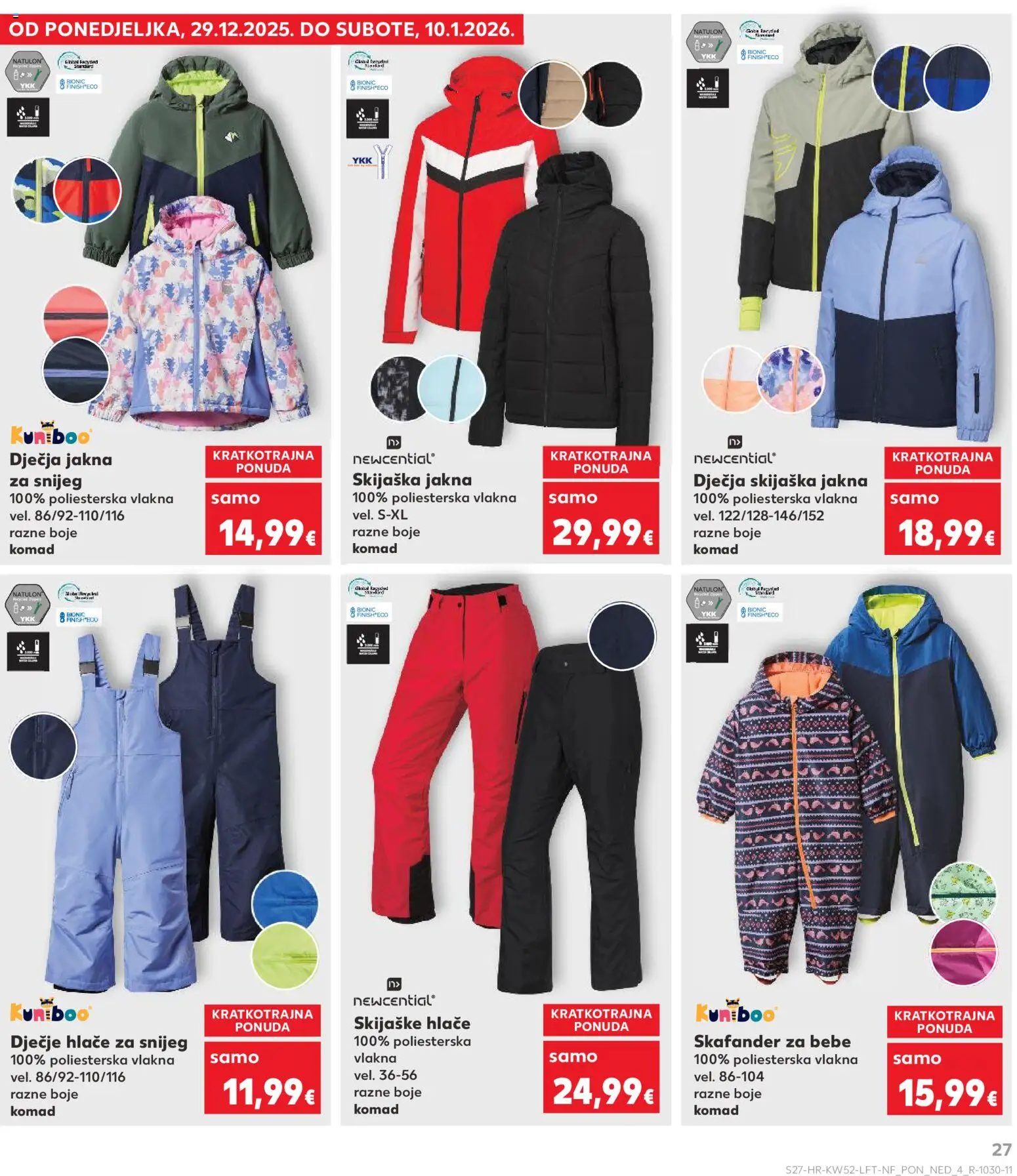 Kaufland HR akciós ujság - amely érvényes a következő dátumtól: 27.12.2025 | Oldal: 27