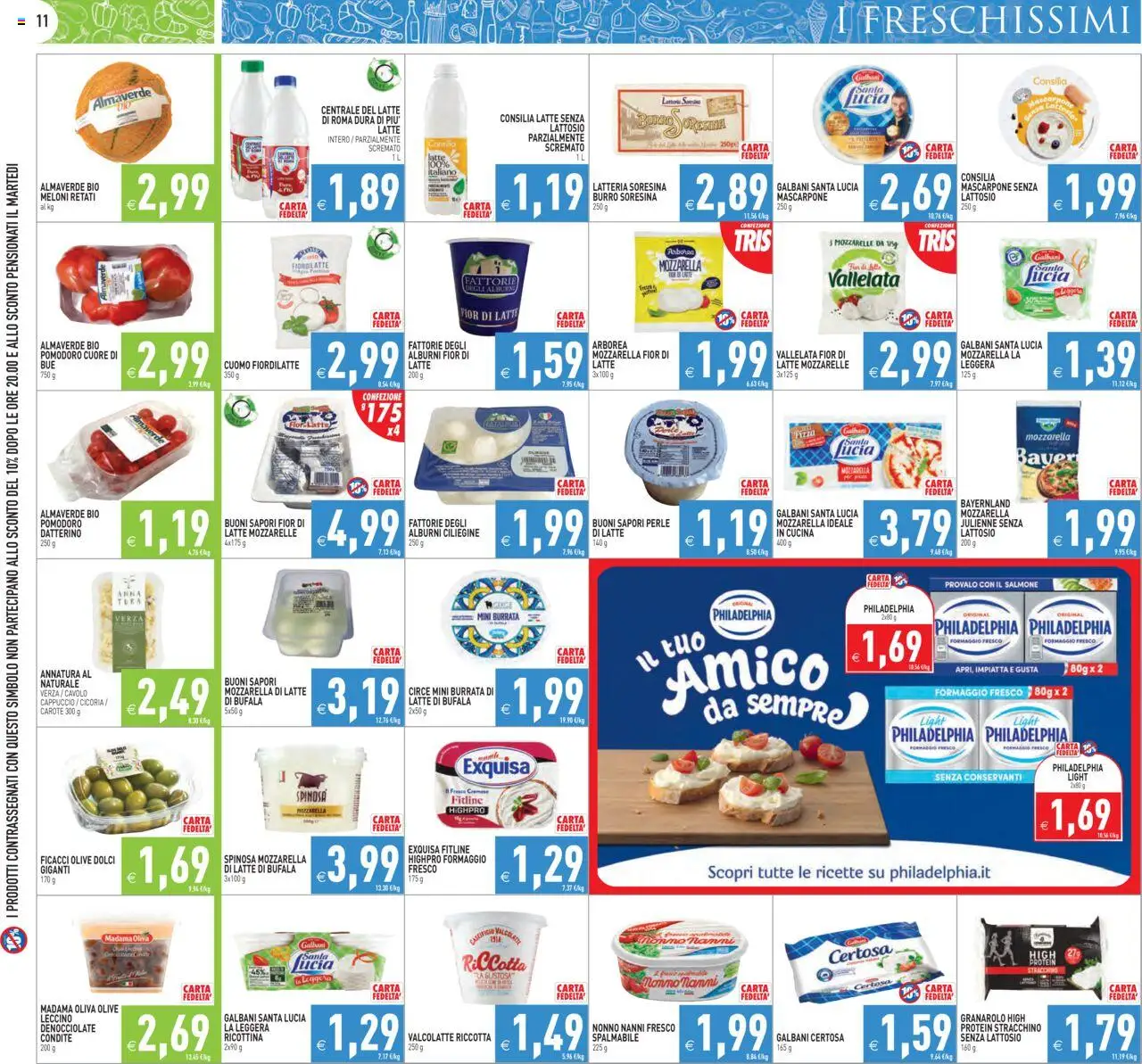 Volantino PIM Supermercati del 13.06.2025 | Pagina: 11 | Prodotti: Salmone, Carote, Cavolo, Cappuccio