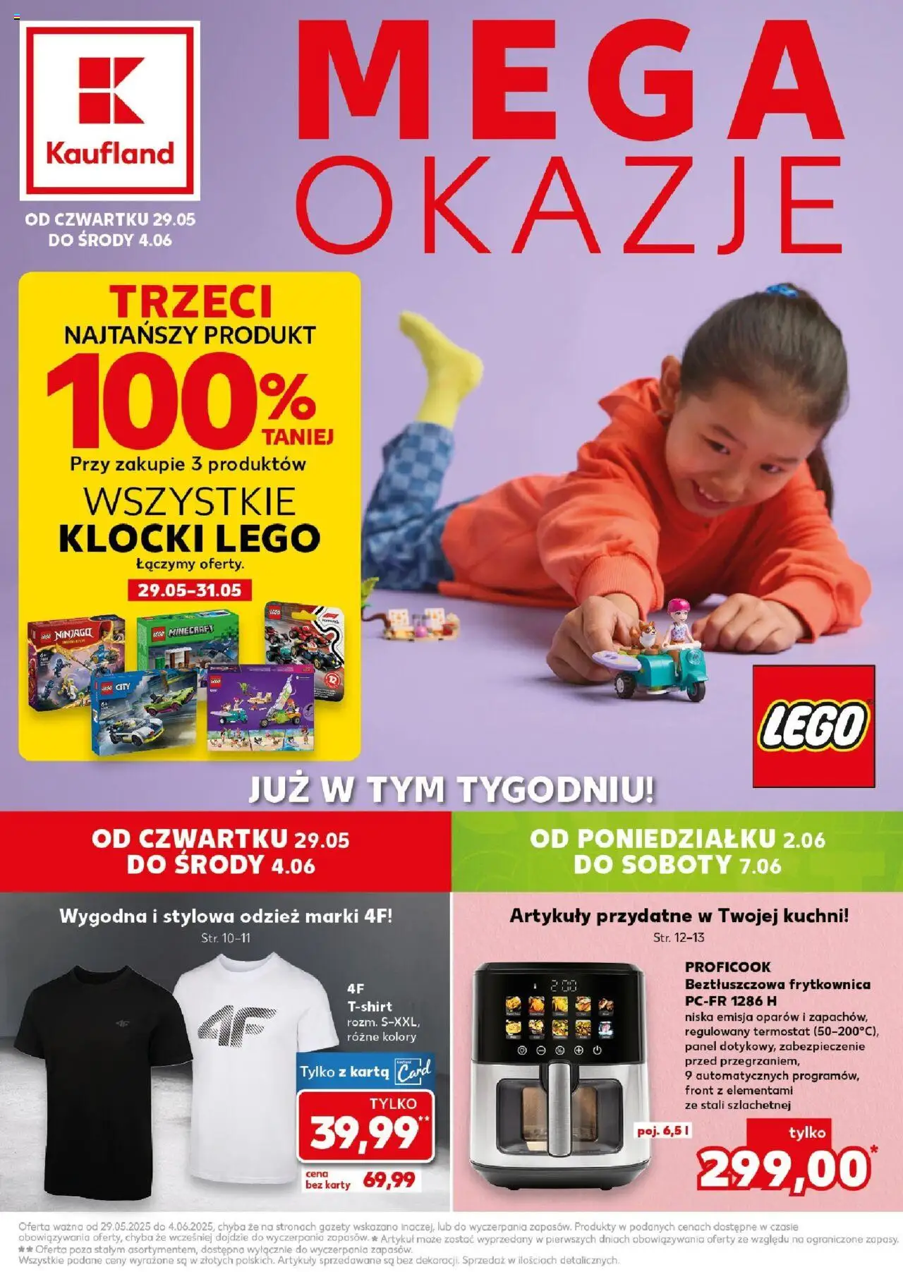 Kaufland gazetka - Mega okazje od 29.05.2025 | Strona: 1 | Produkty: Karta, Frytkownica, Lego, Klocki Lego