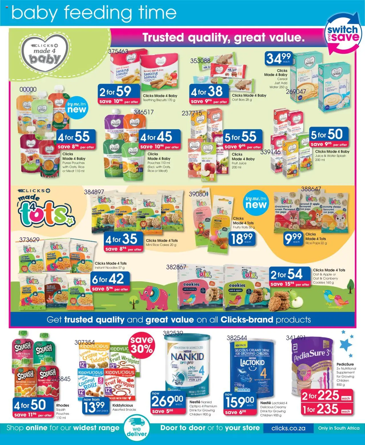 New Clicks catalogue – valid from 09.09.2025 | Page: 34 | Products: Biscuits, Rice, Noodles, Caramel