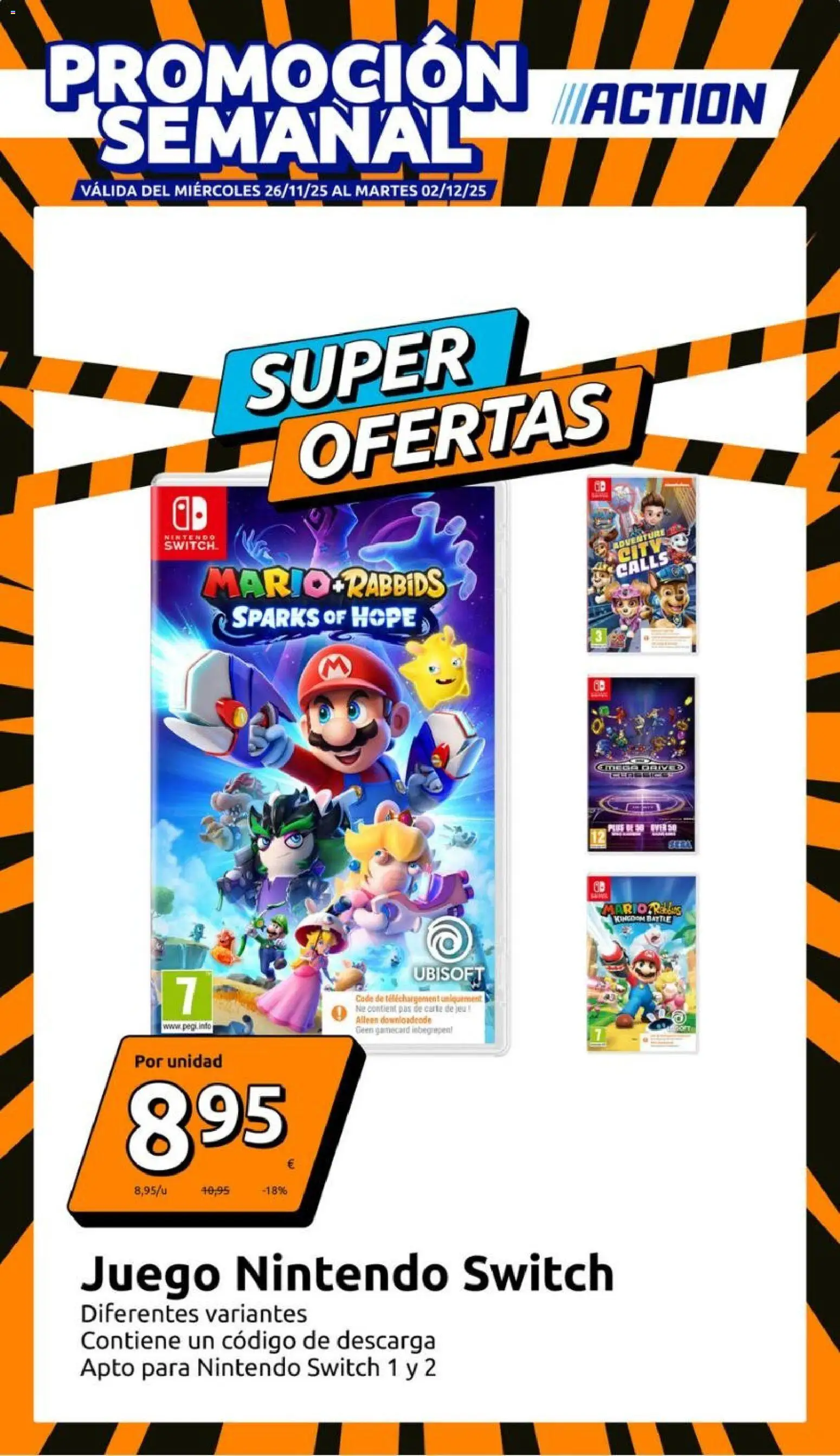 Action folleto │ válido desde el 26.11.2025 | Página: 1 | Productos: Té, Nintendo