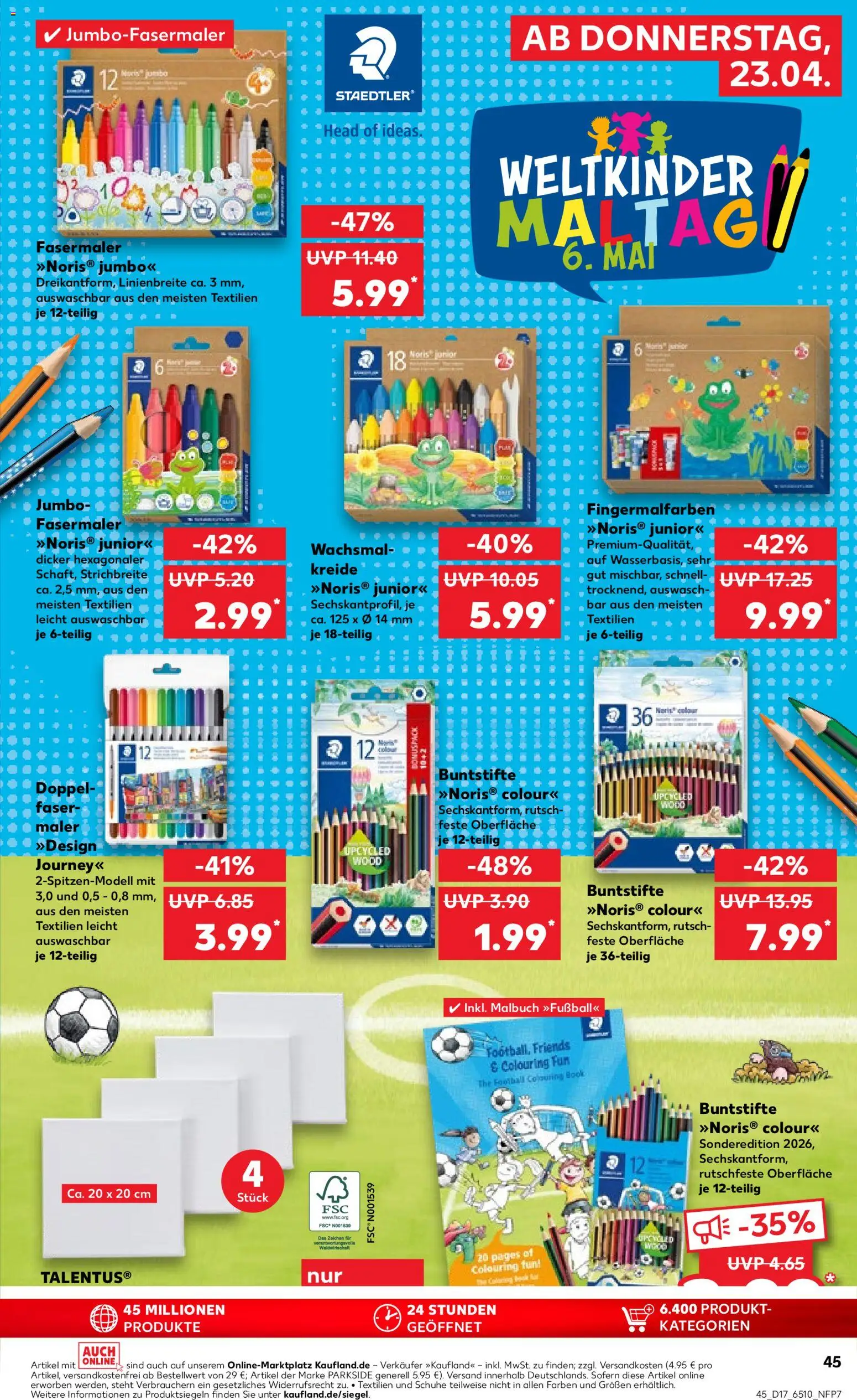 Kaufland Prospekt Bremen	 – gültig ab 23.04.2026 | Seite: 45 | Produkte: Fußball, Football